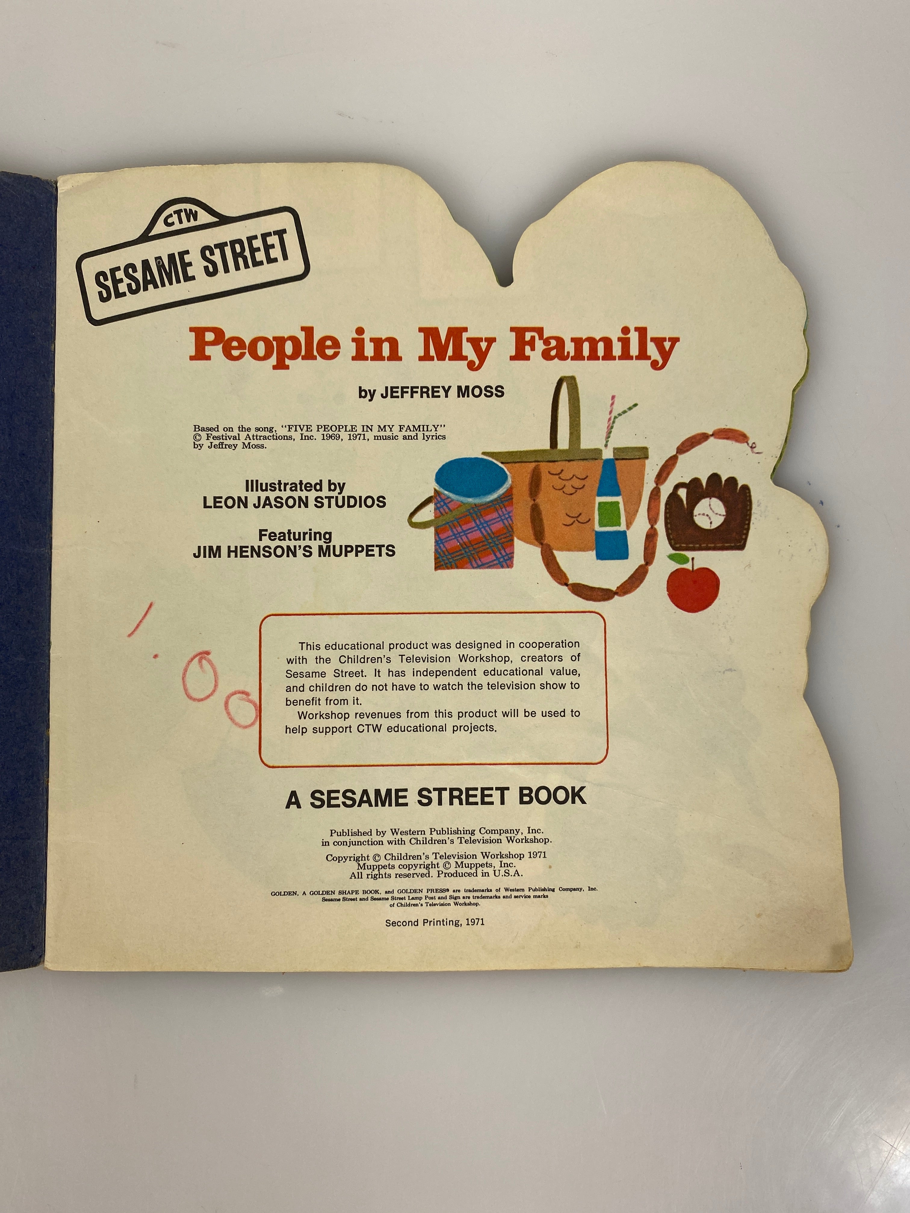 Sesame Street People in my Family vintage children's book SC 1971