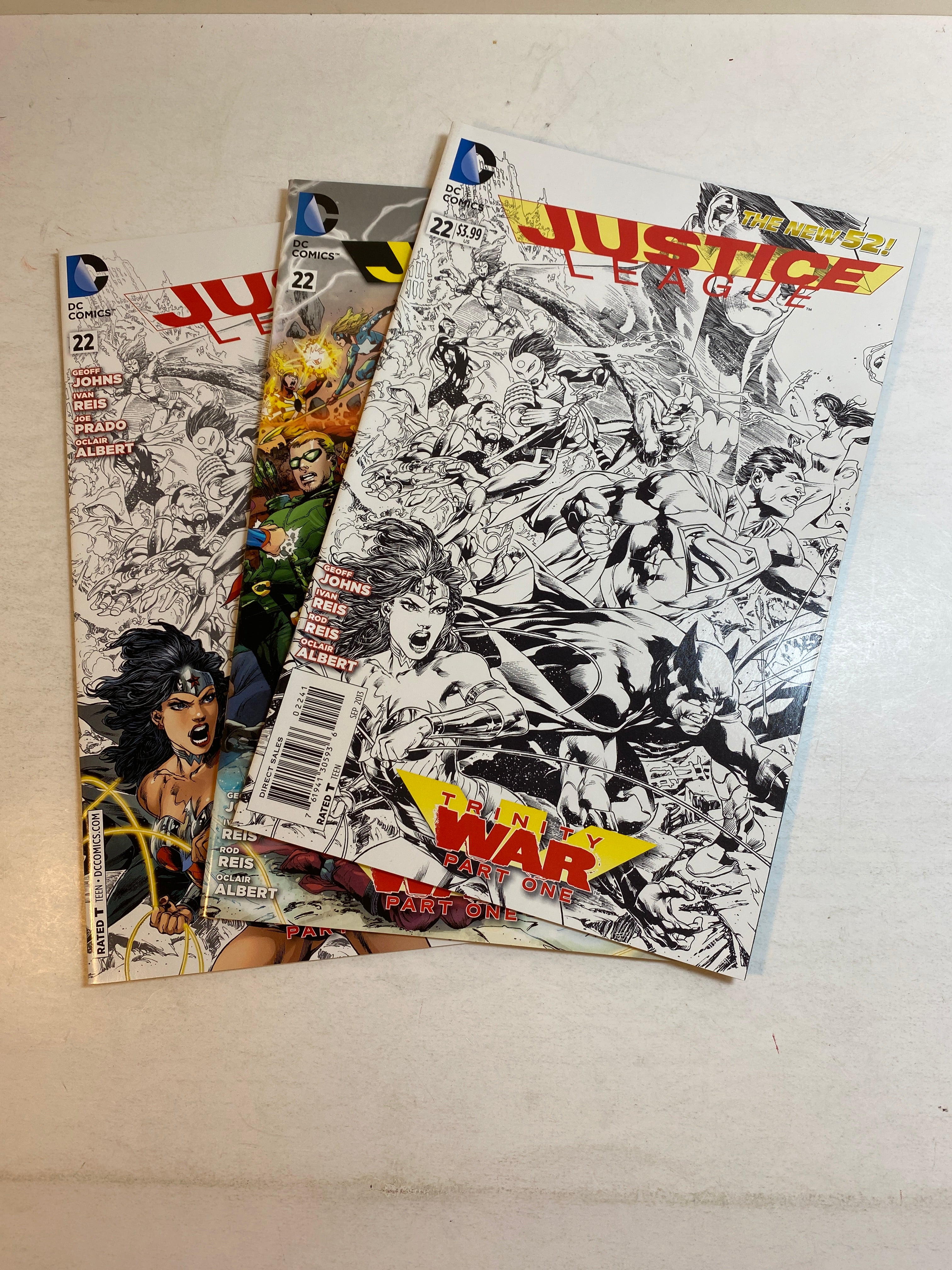 Lot of 3 Justice League #22 2013 Variants Trinity War