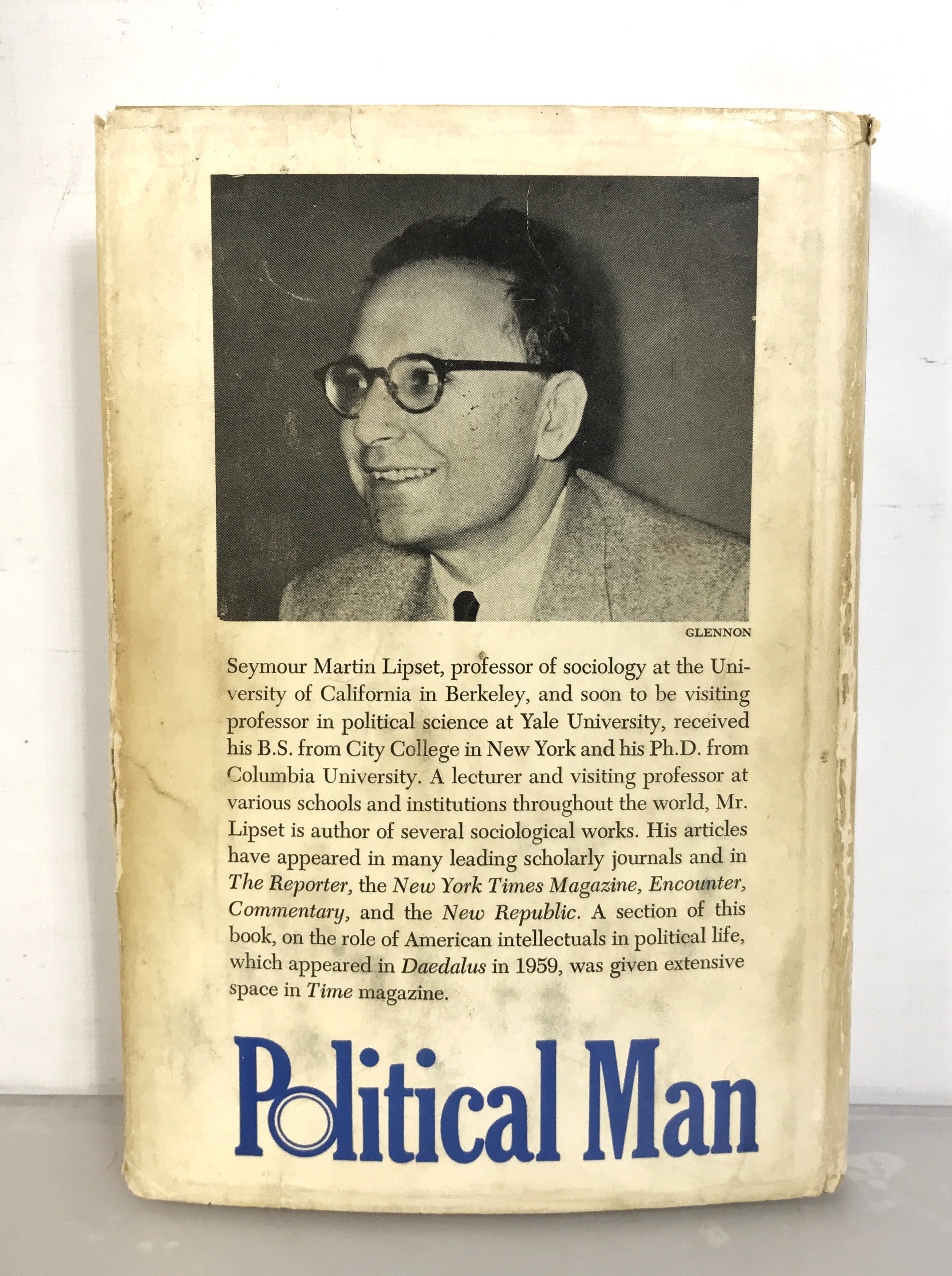 Political Man The Social Bases of Politics by Seymour Martin Lipset 1960 HC DJ