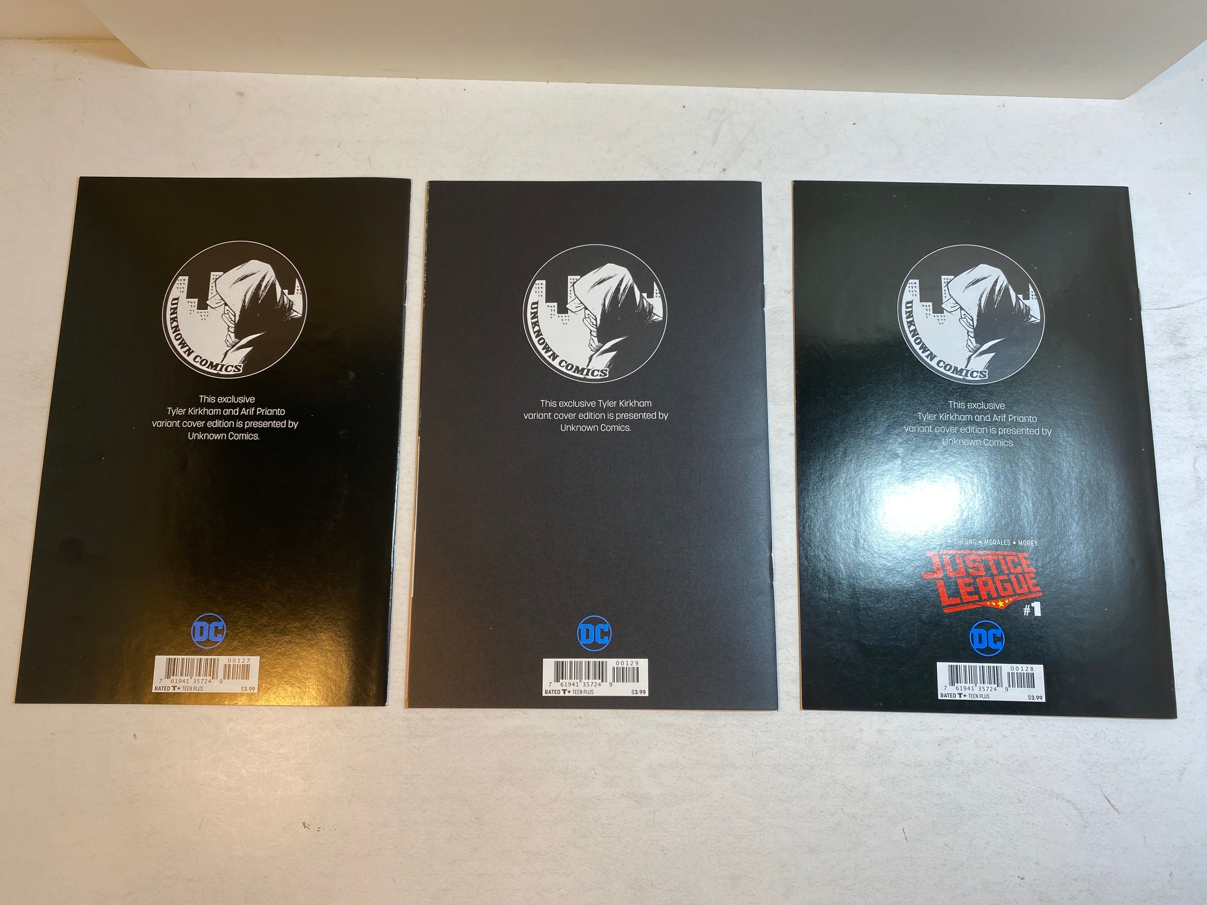 Lot of 3 Justice League #1 2018 Variants Tyler Kirkham Arif Prianto