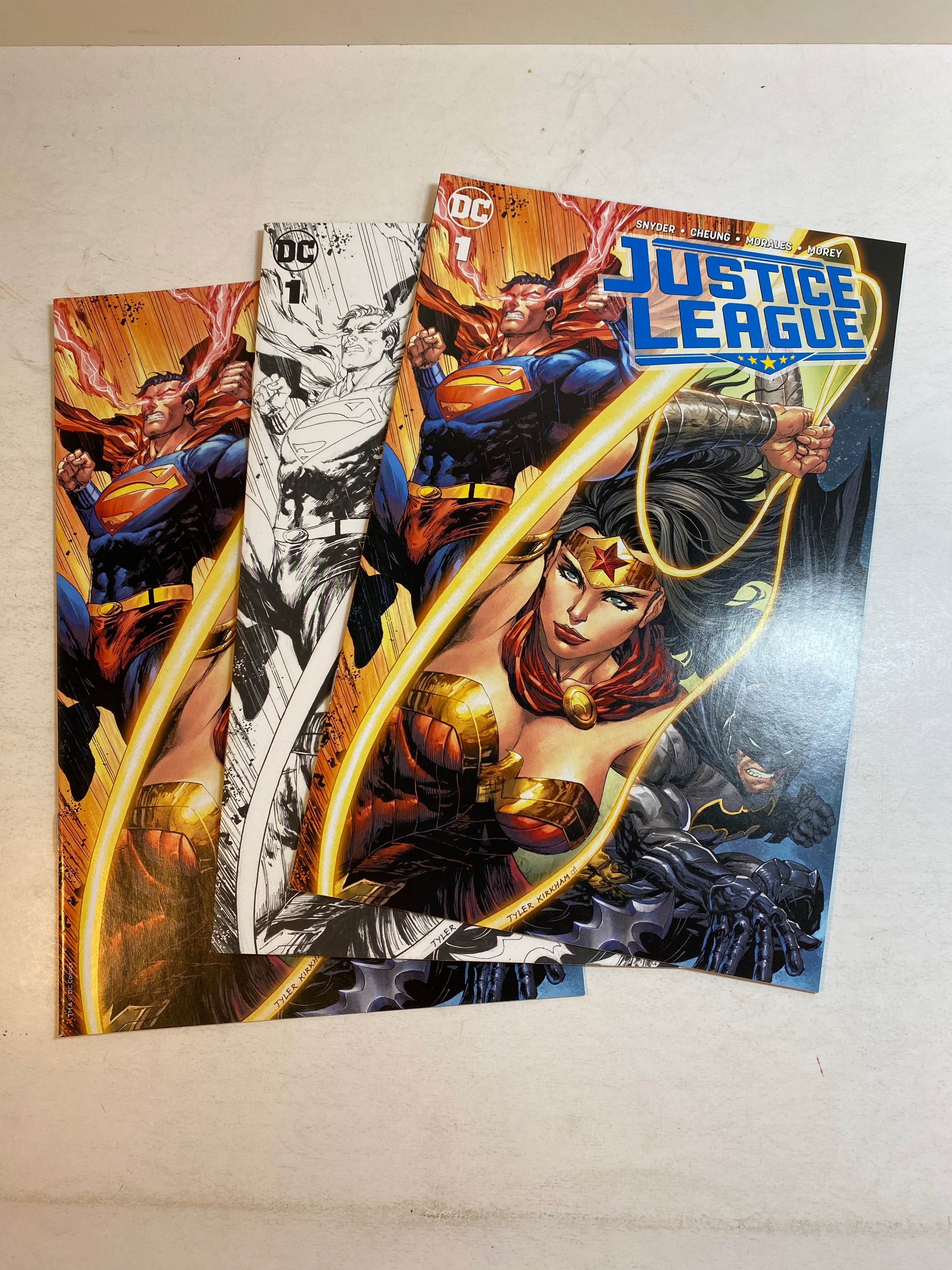Lot of 3 Justice League #1 2018 Variants Tyler Kirkham Arif Prianto