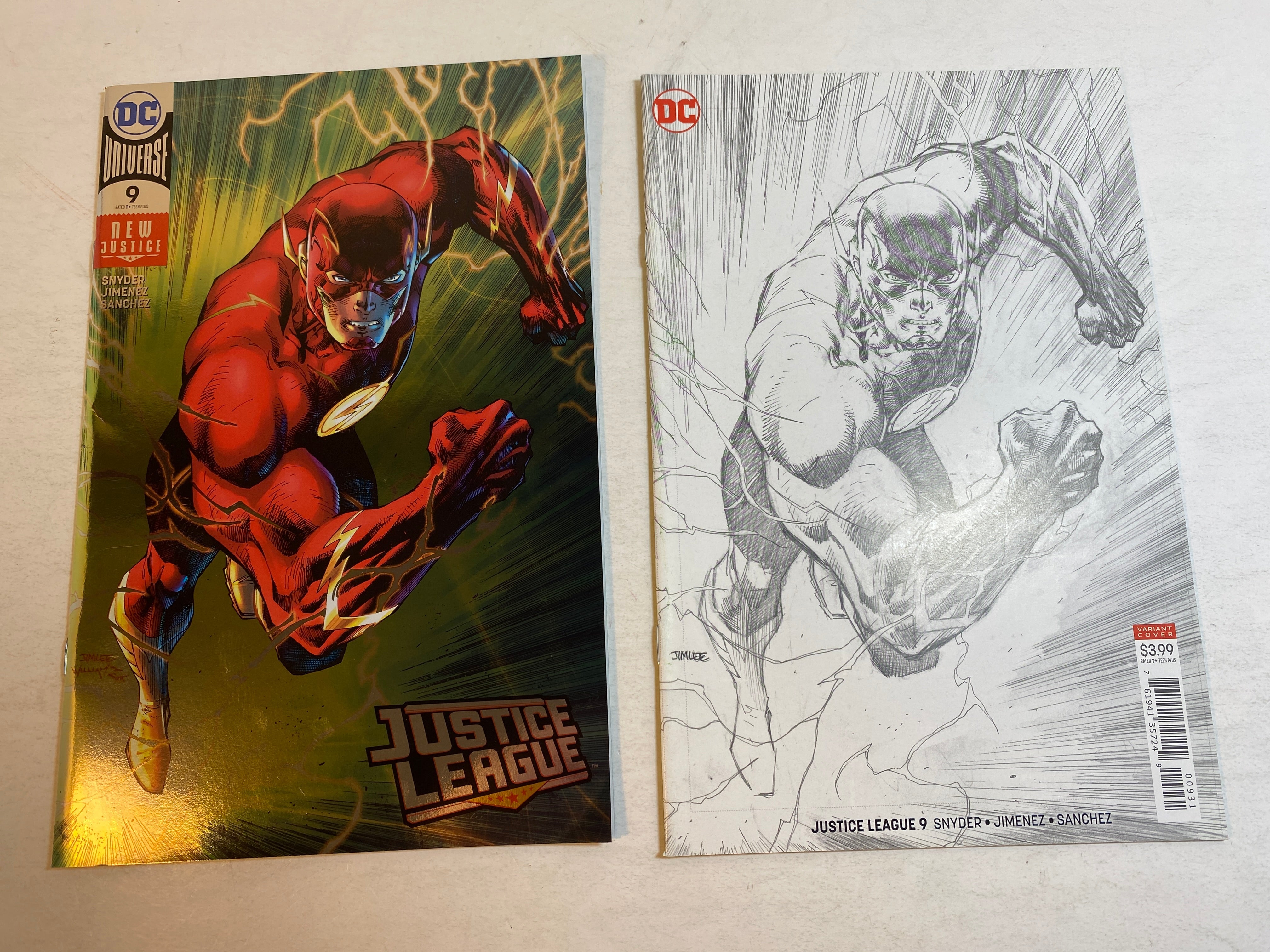 Lot of 2 Justice League #9 2018 Variant Covers Sketch/Convention
