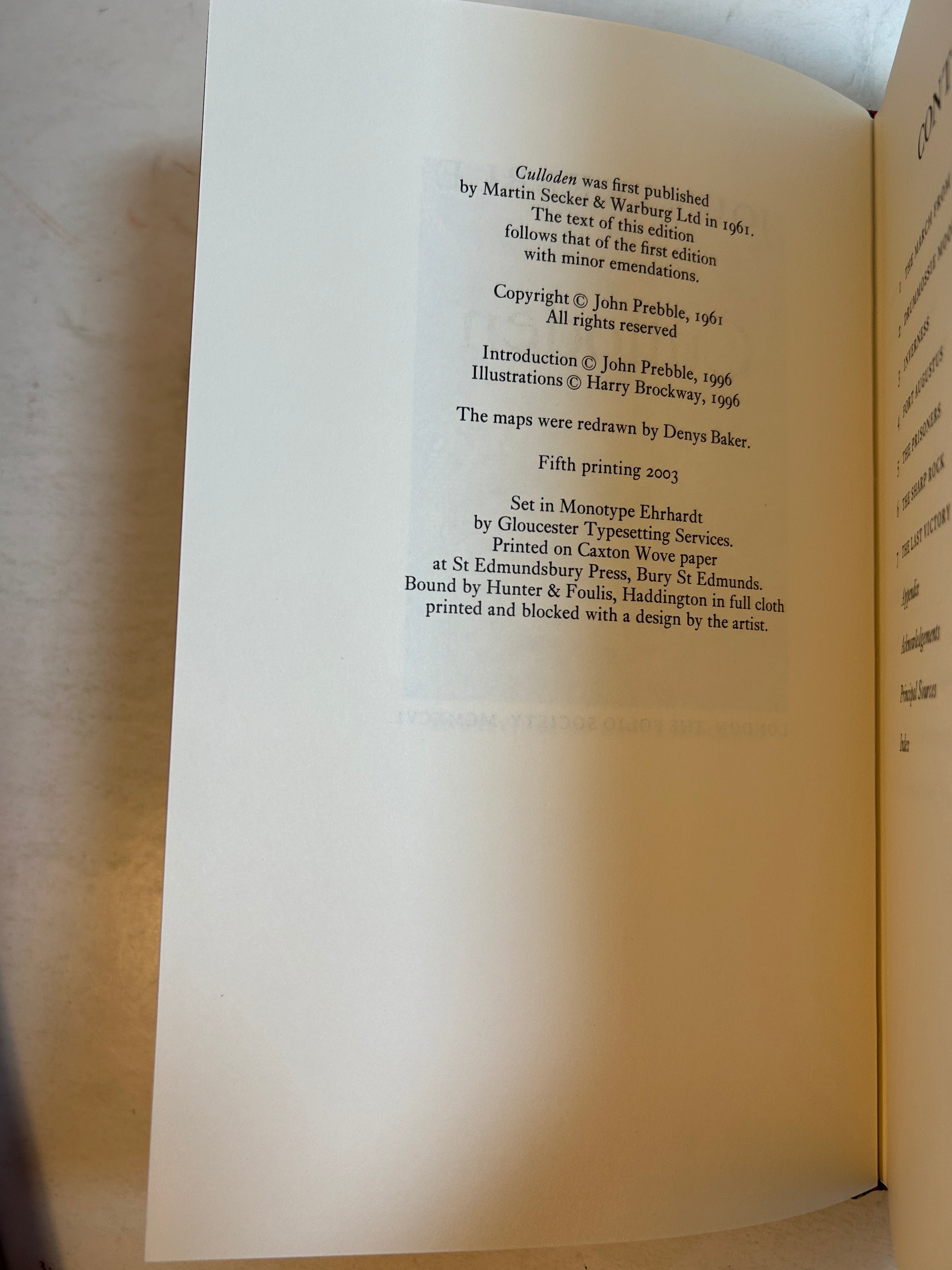 Culloden Folio by John Prebble Society w/slipcase 2003 HC