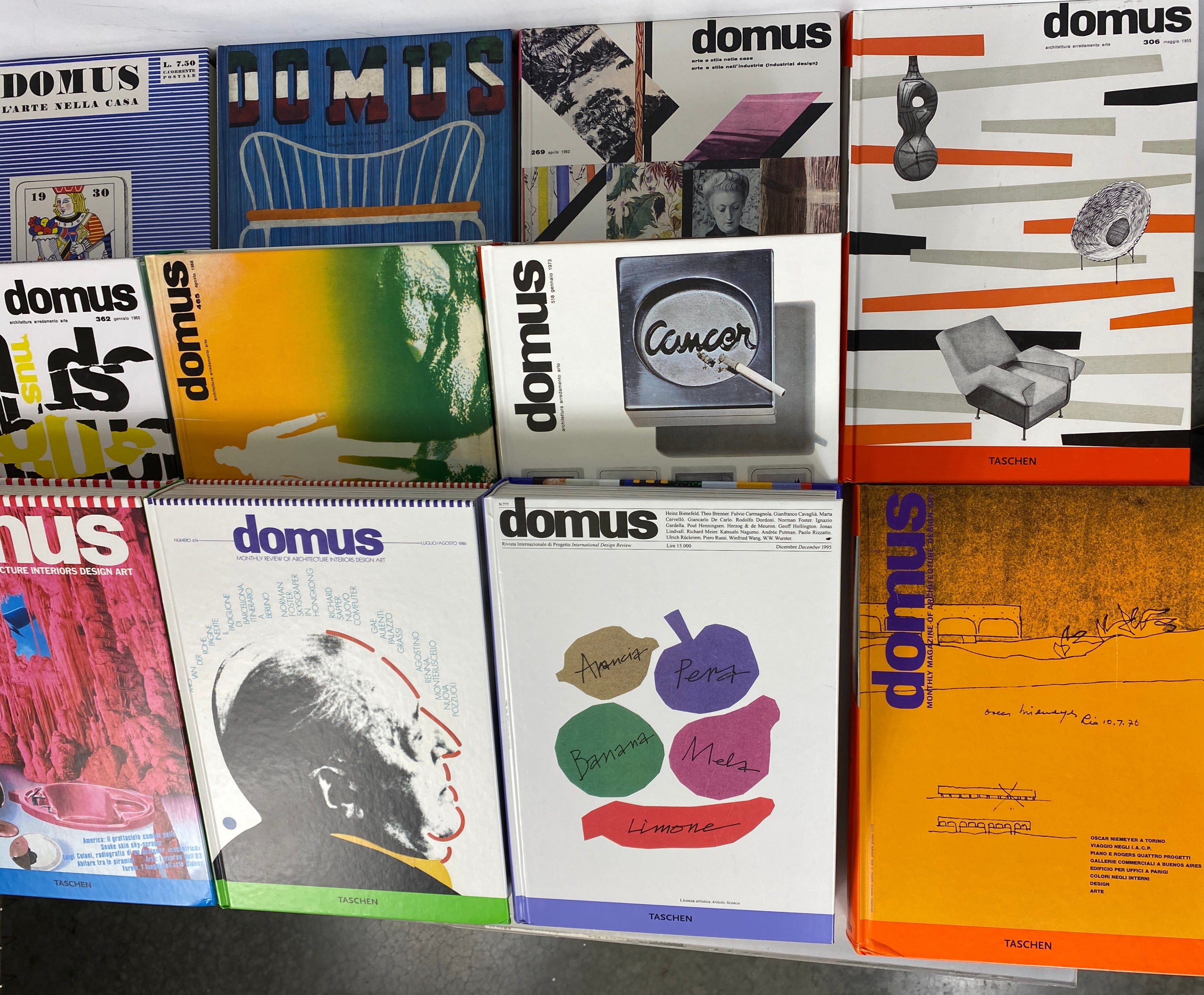 Lot of 11 Domus Italian  Design Art Taschen Books Vol I-X, XII HC