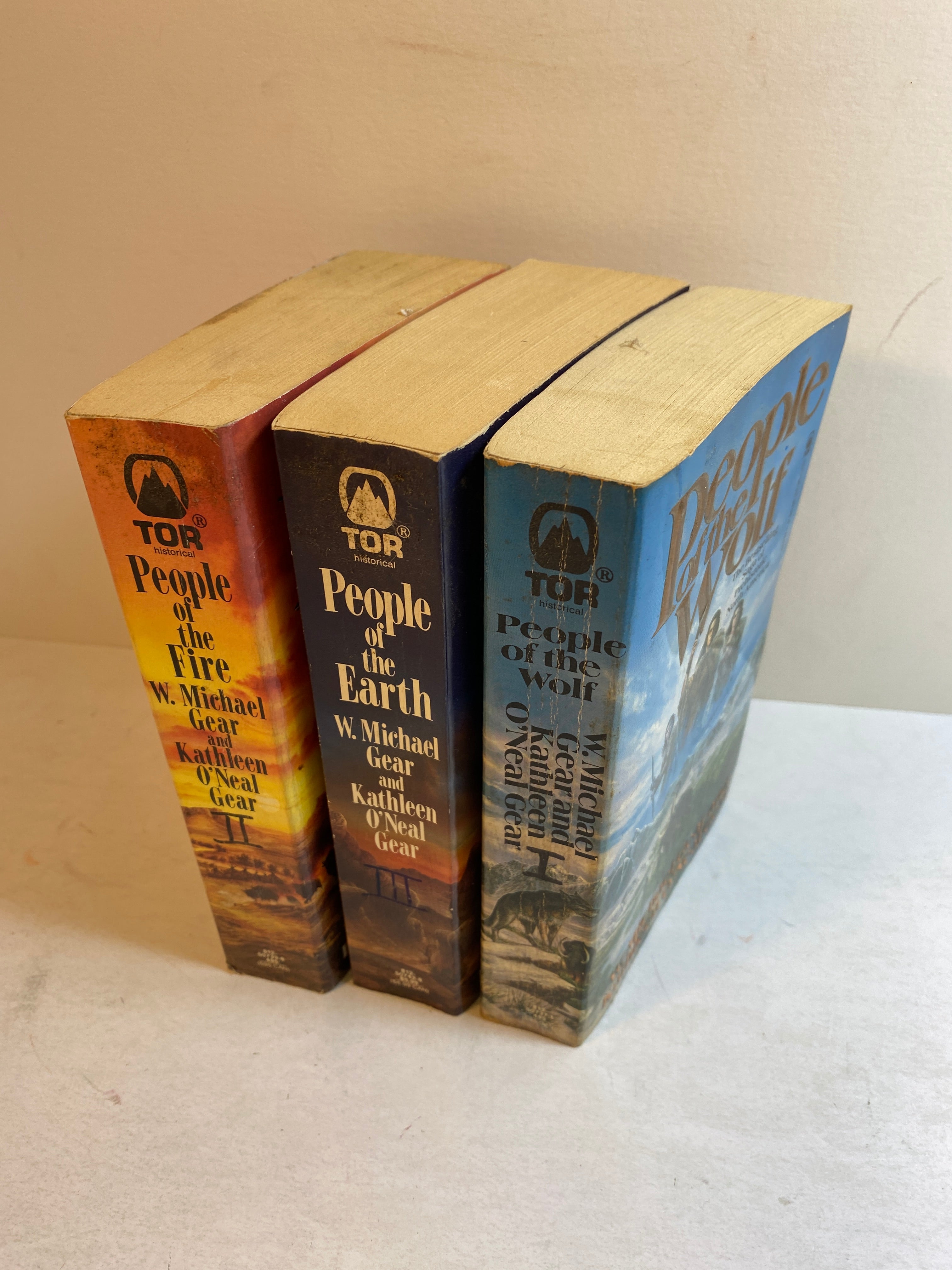 Lot of 3 People of the Earth Series Michael Kathleen Gear 1990-1992 SC