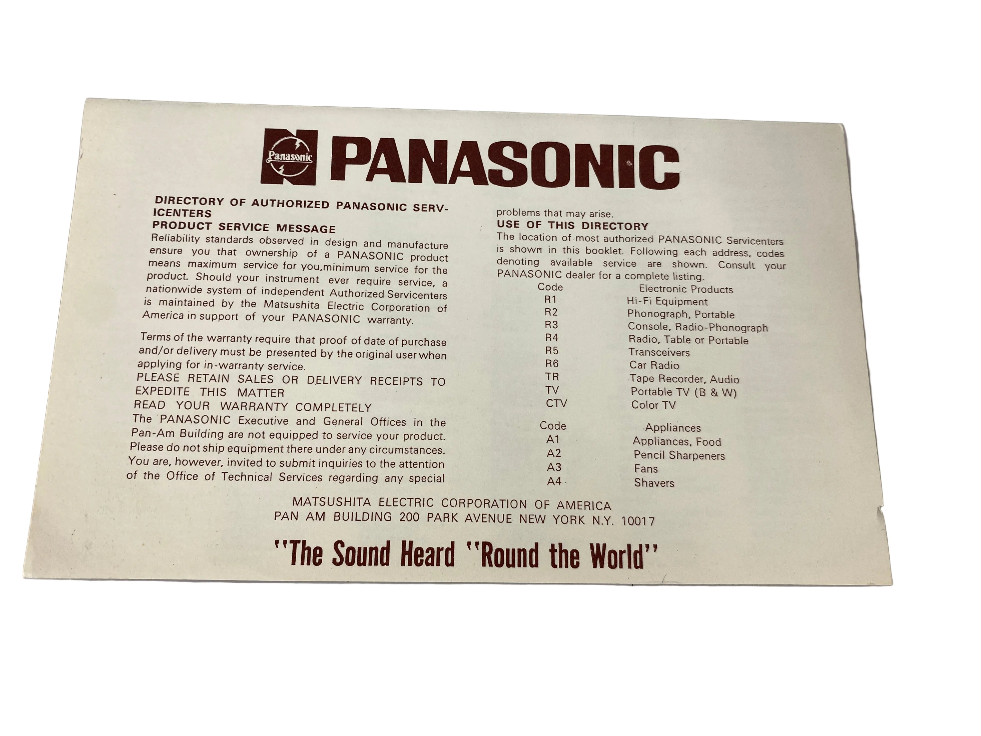 Panasonic RF-680 FM-AM All Transistor Portable Radio