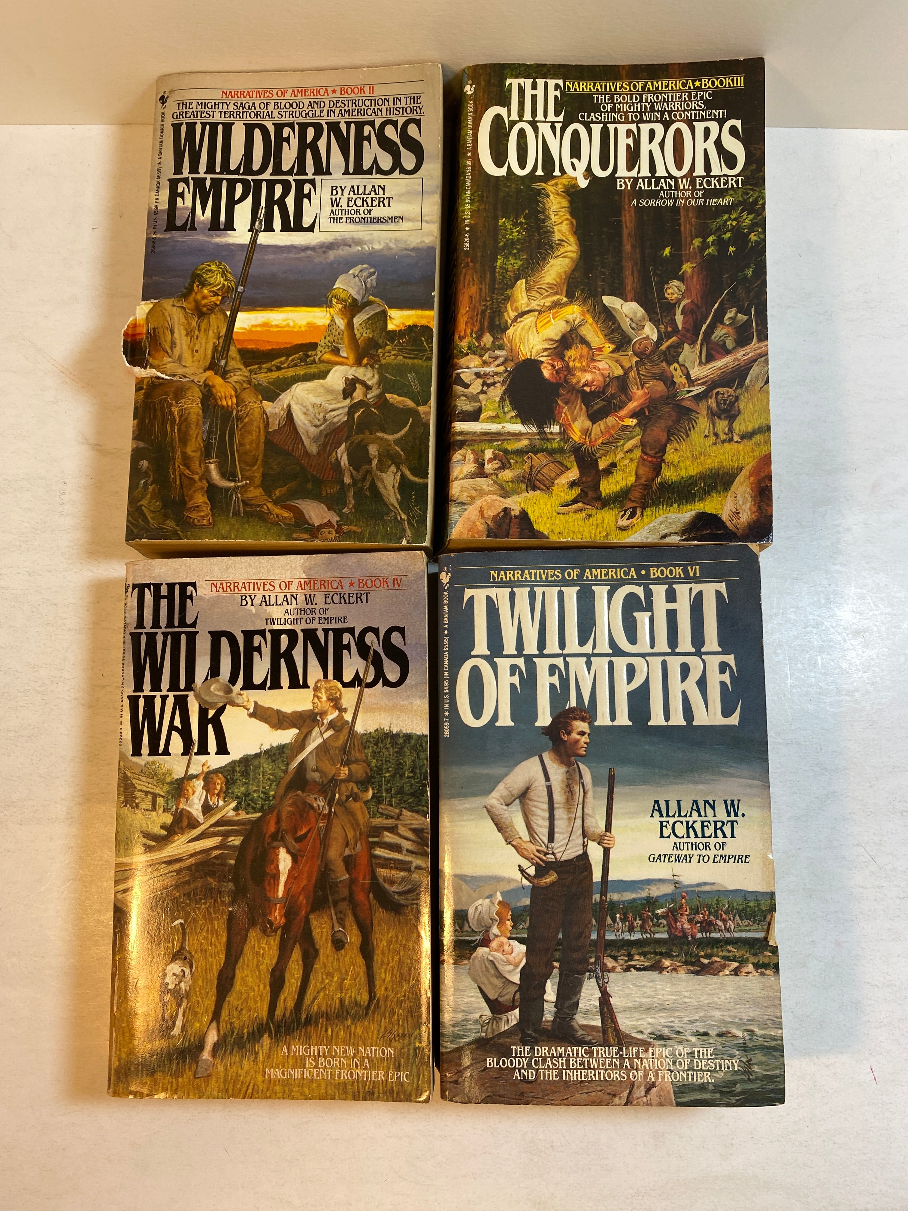 Lot of 4 Narratives of America Series Allan Eckert 1980-1989 SC