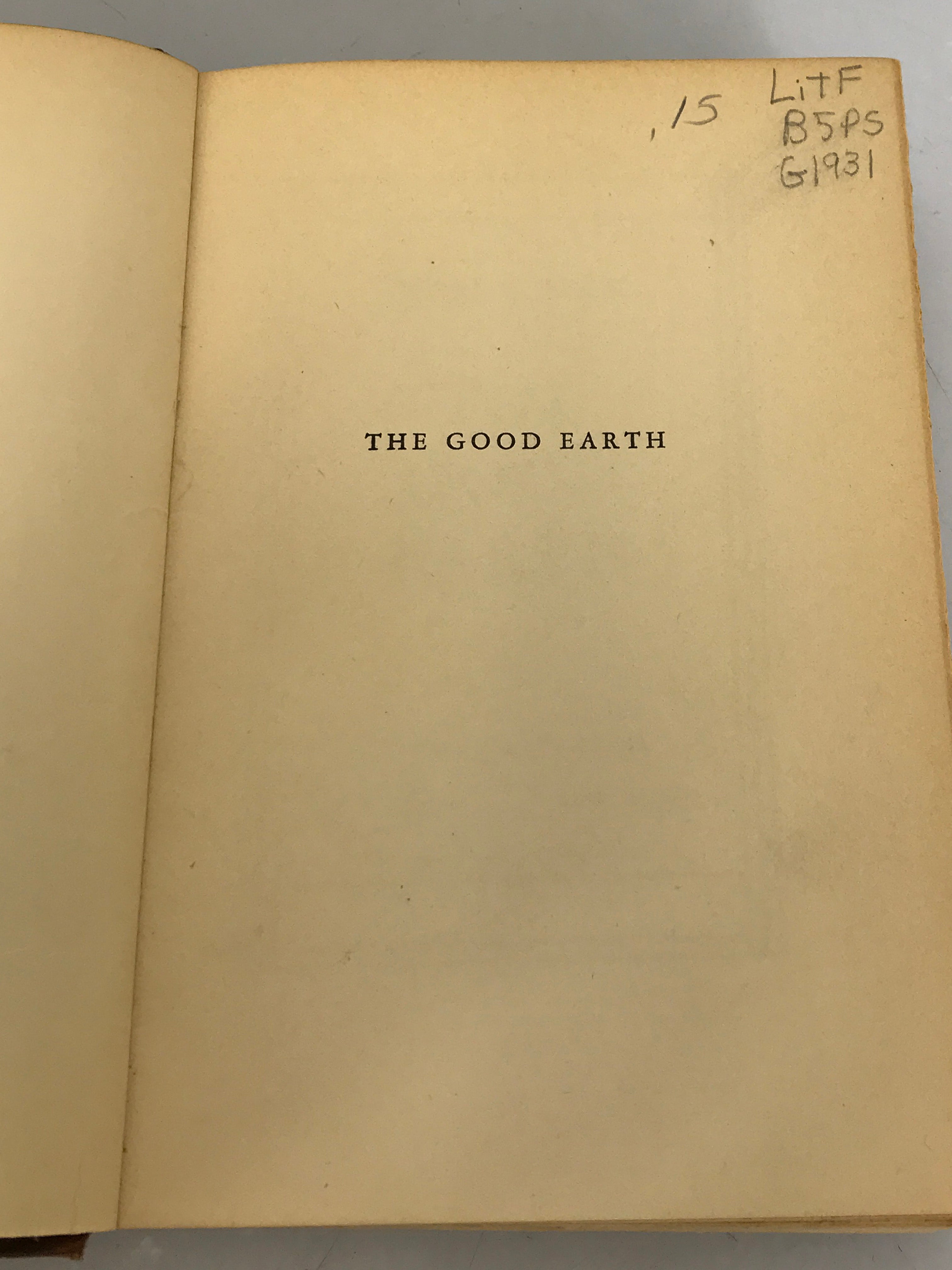 Lot of 2 Pearl S. Buck Classics The Good Earth and The Living Reed 1933, 1963 HC