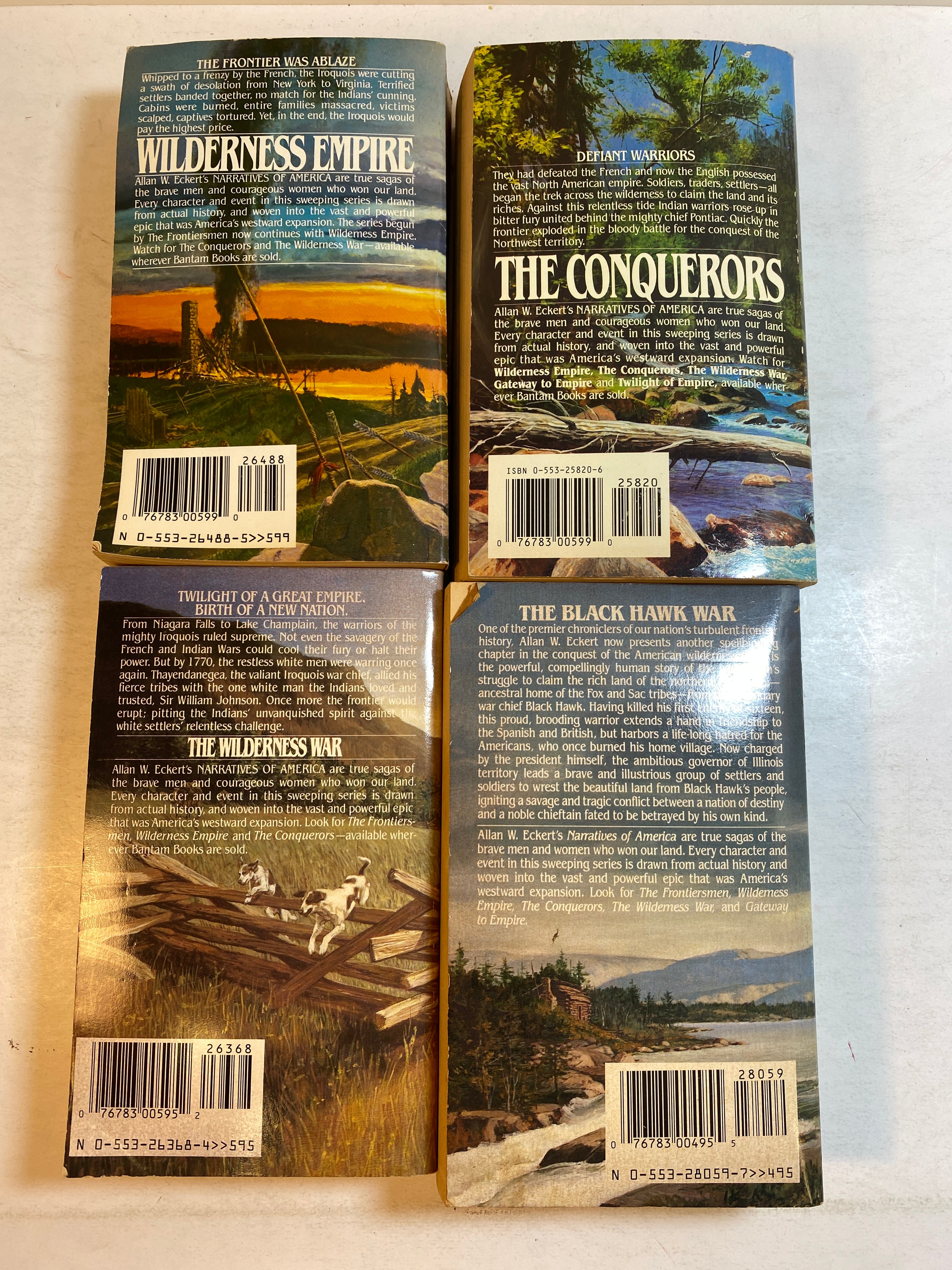 Lot of 4 Narratives of America Series Allan Eckert 1980-1989 SC