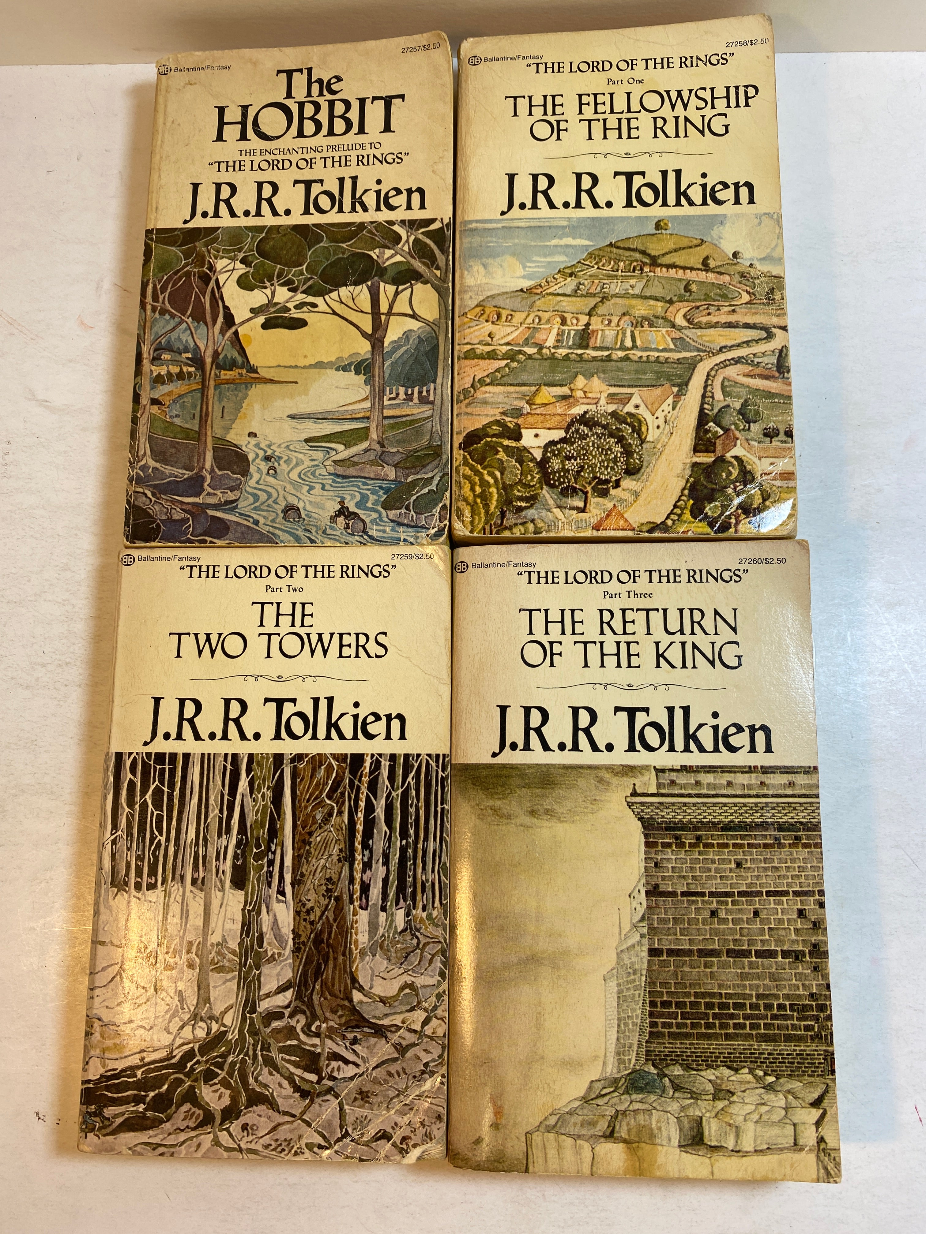 Lord of the Rings Series and the Hobbit Tolkien Ballantine 1978 SC