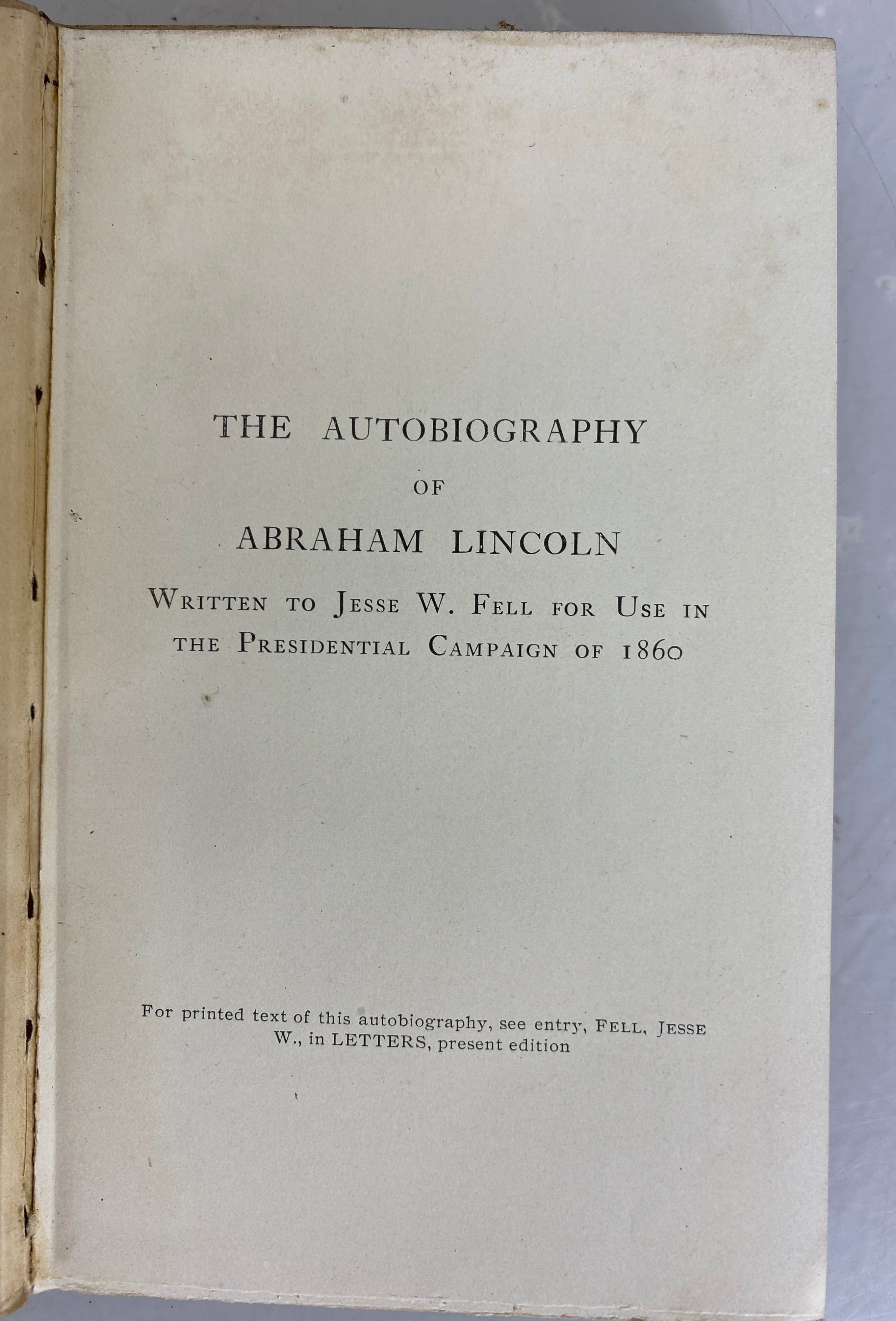 Complete 9 Vol Set: The Life and Works of Abraham Lincoln Centenary Ed 1907 HC