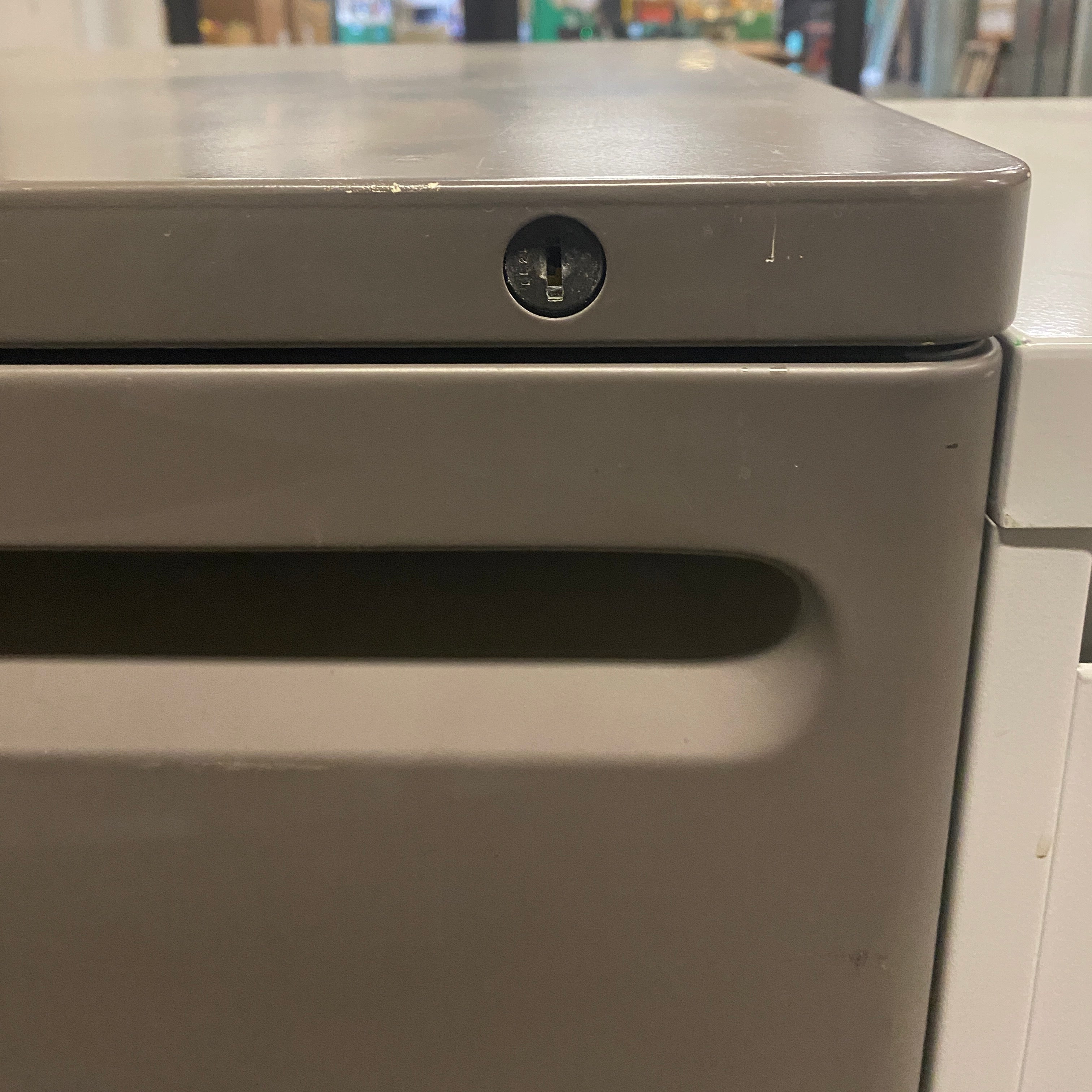 Dark Grey 4 Drawer Lateral Cabinet