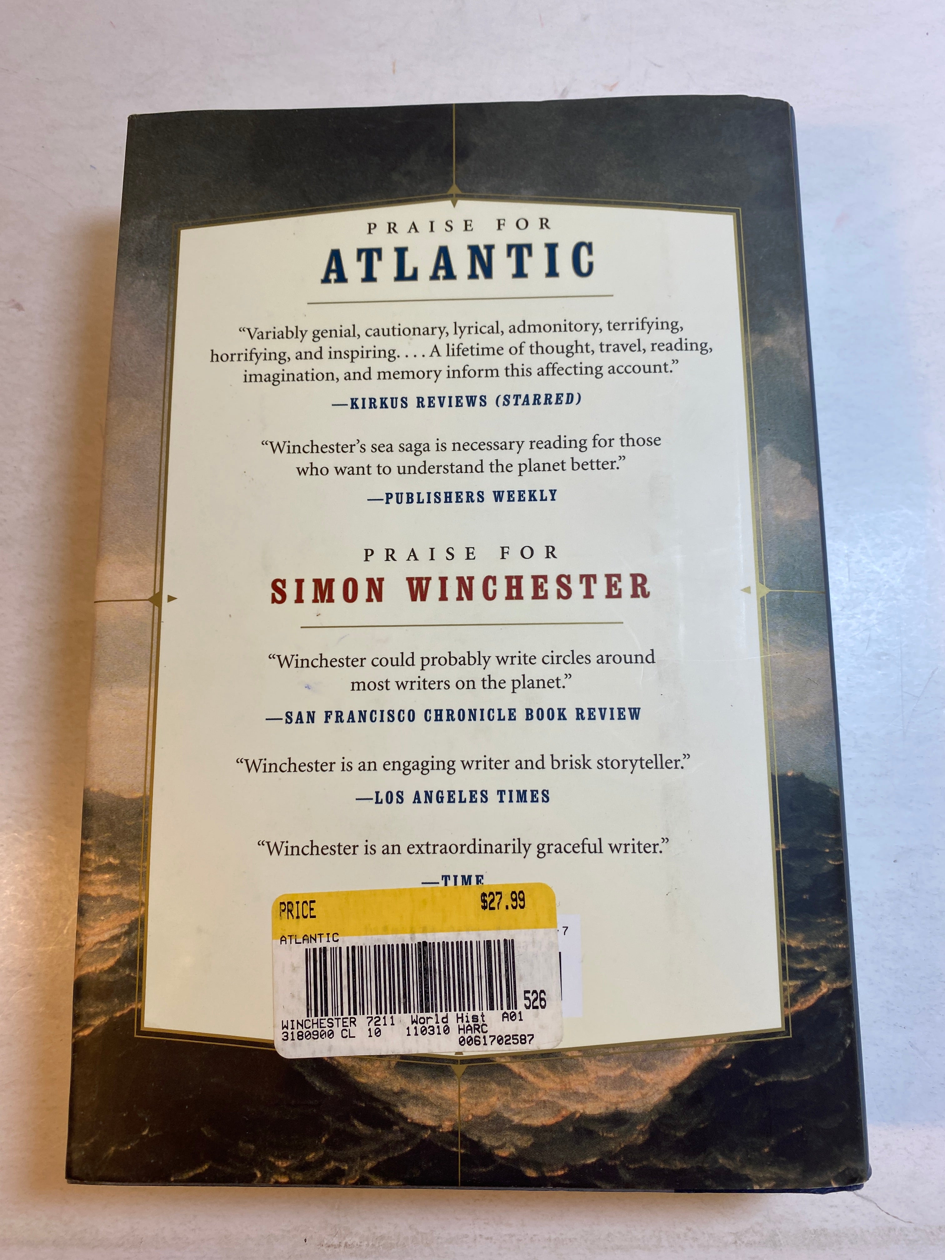 Atlantic by Simon Winchester HCDJ 2010 *Signed*