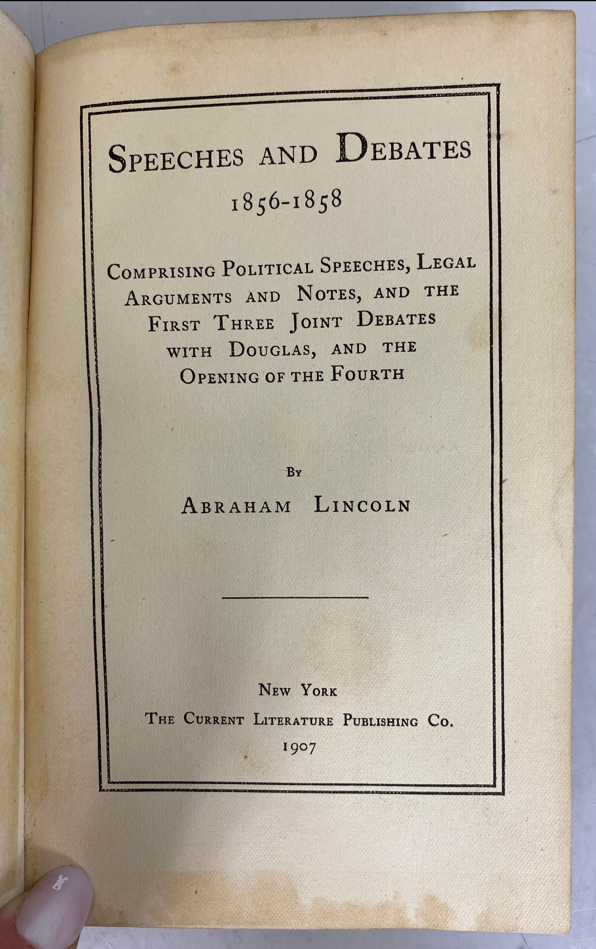 Complete 9 Vol Set: The Life and Works of Abraham Lincoln Centenary Ed 1907 HC