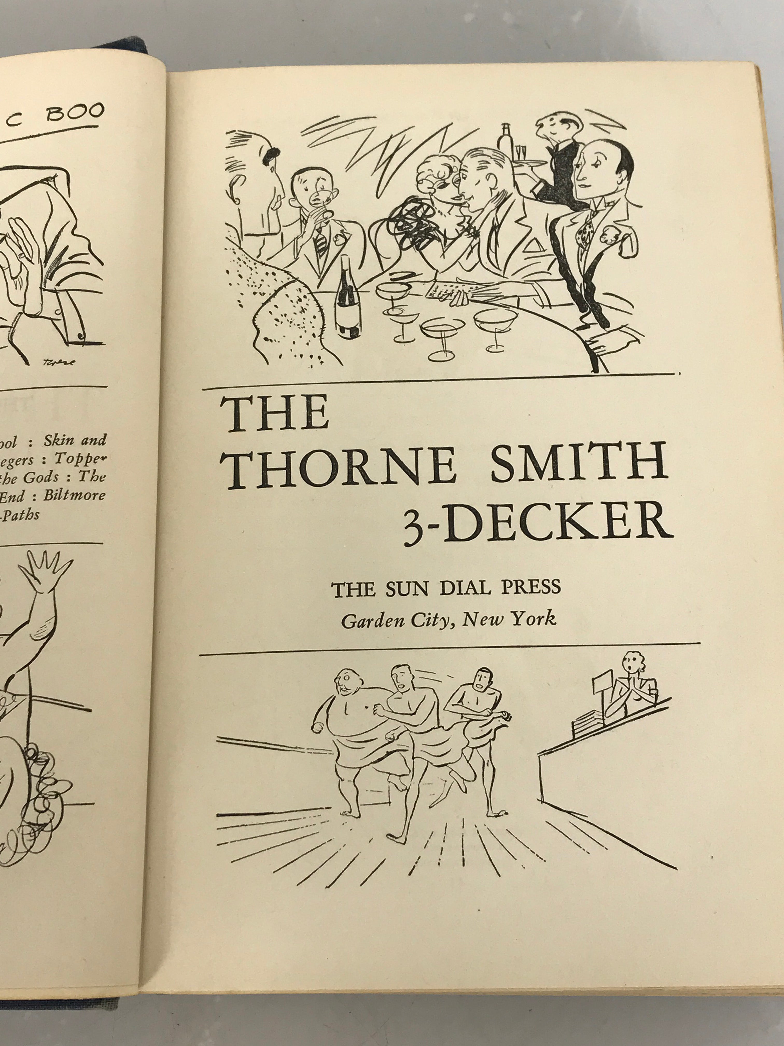 The Thorne Smith 3-Decker The Stray Lamb, Turnabout, and Rain in the Doorway 1933 HC