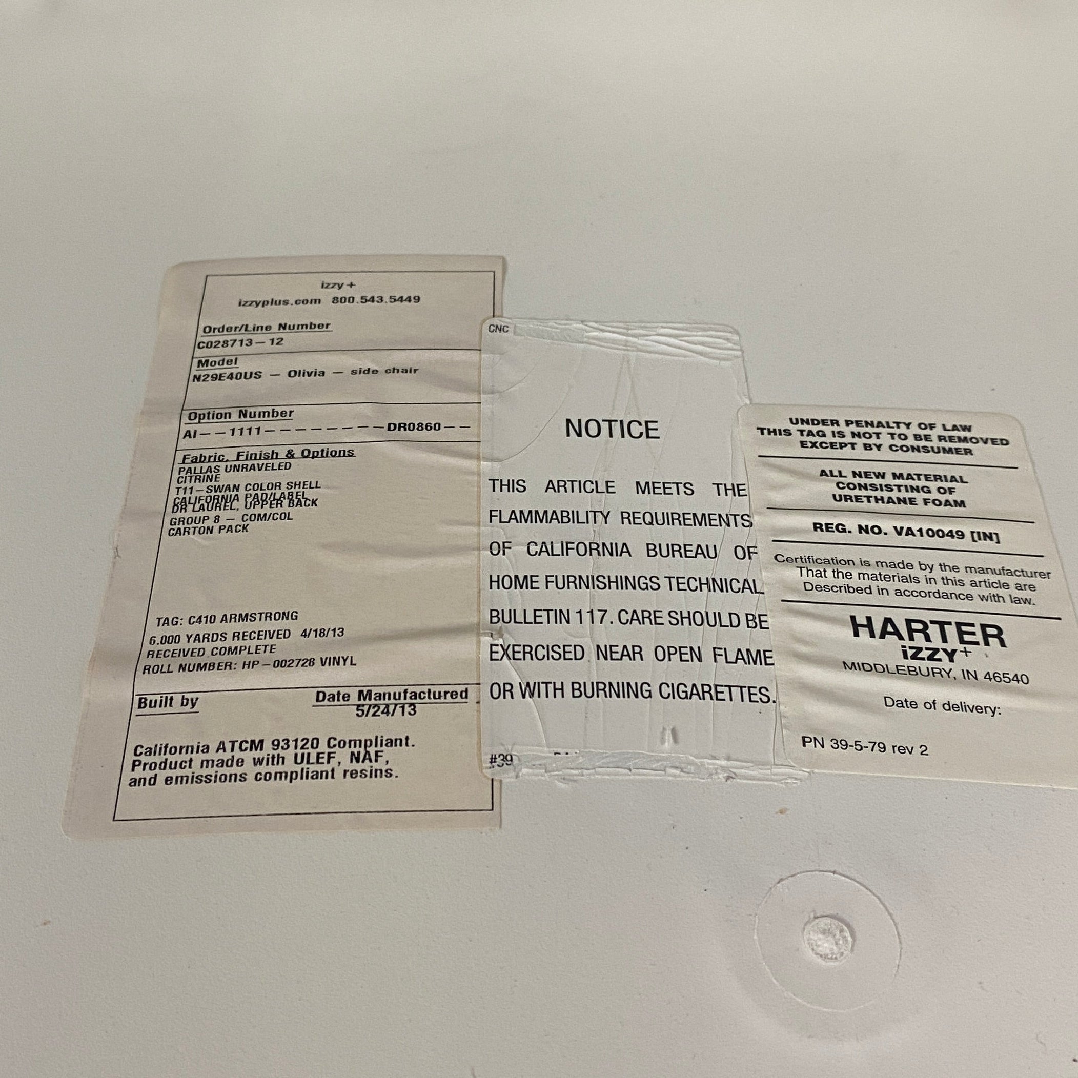 Harter Olivia 2013 #N29E4OUS White Side Chair