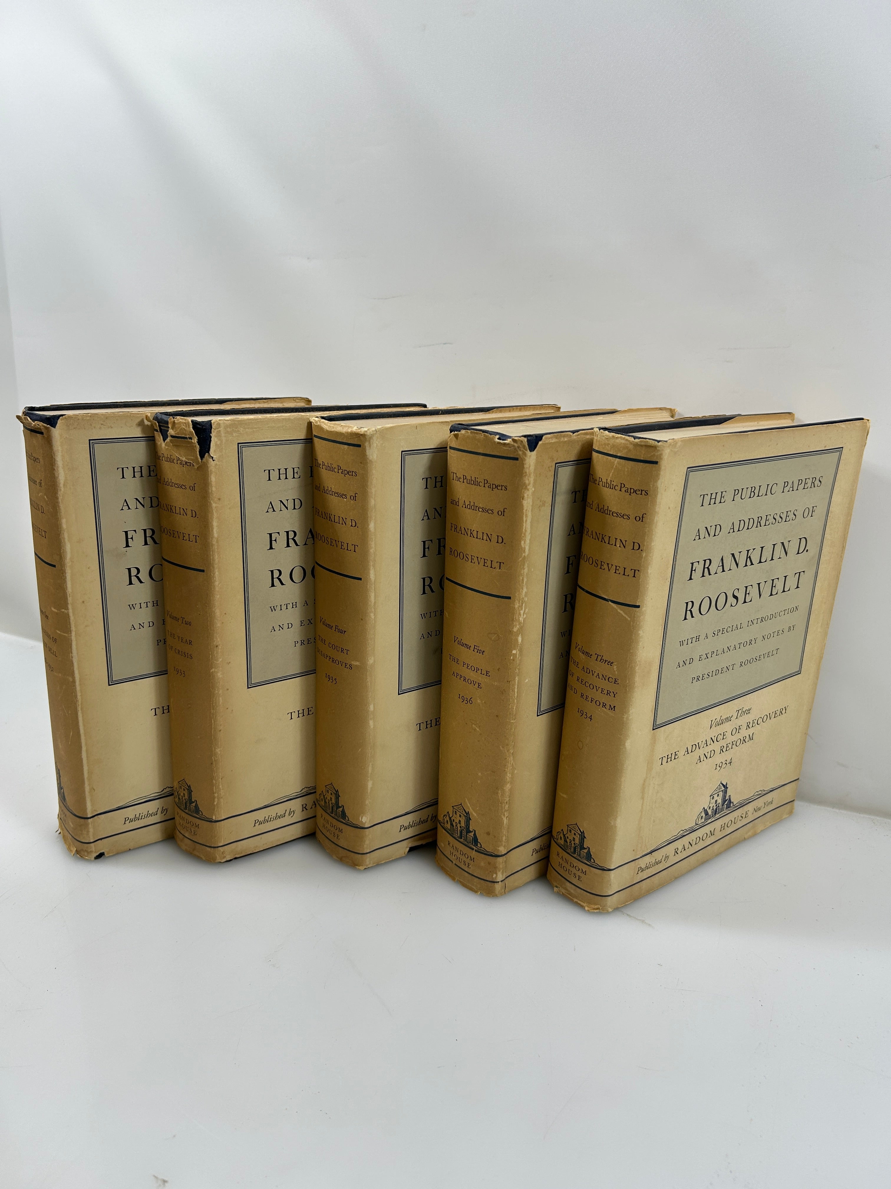 5 Vols The Public Papers & Addresses of FDR by Samuel I Rosenman 1938