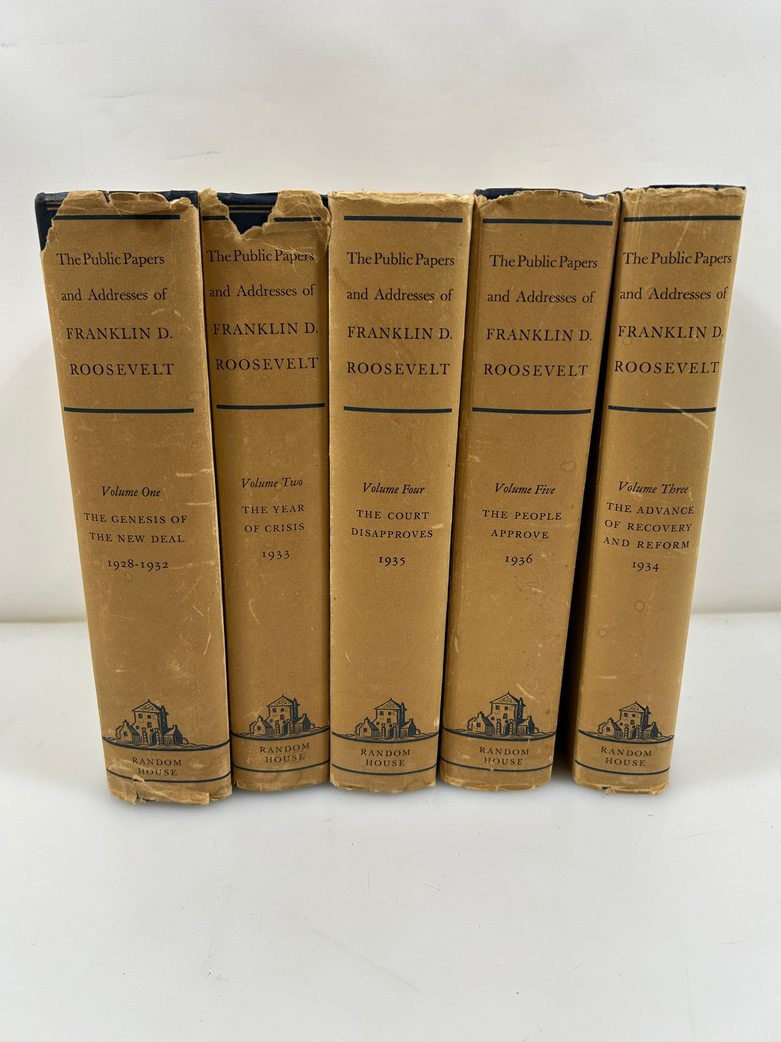 5 Vols The Public Papers & Addresses of FDR by Samuel I Rosenman 1938