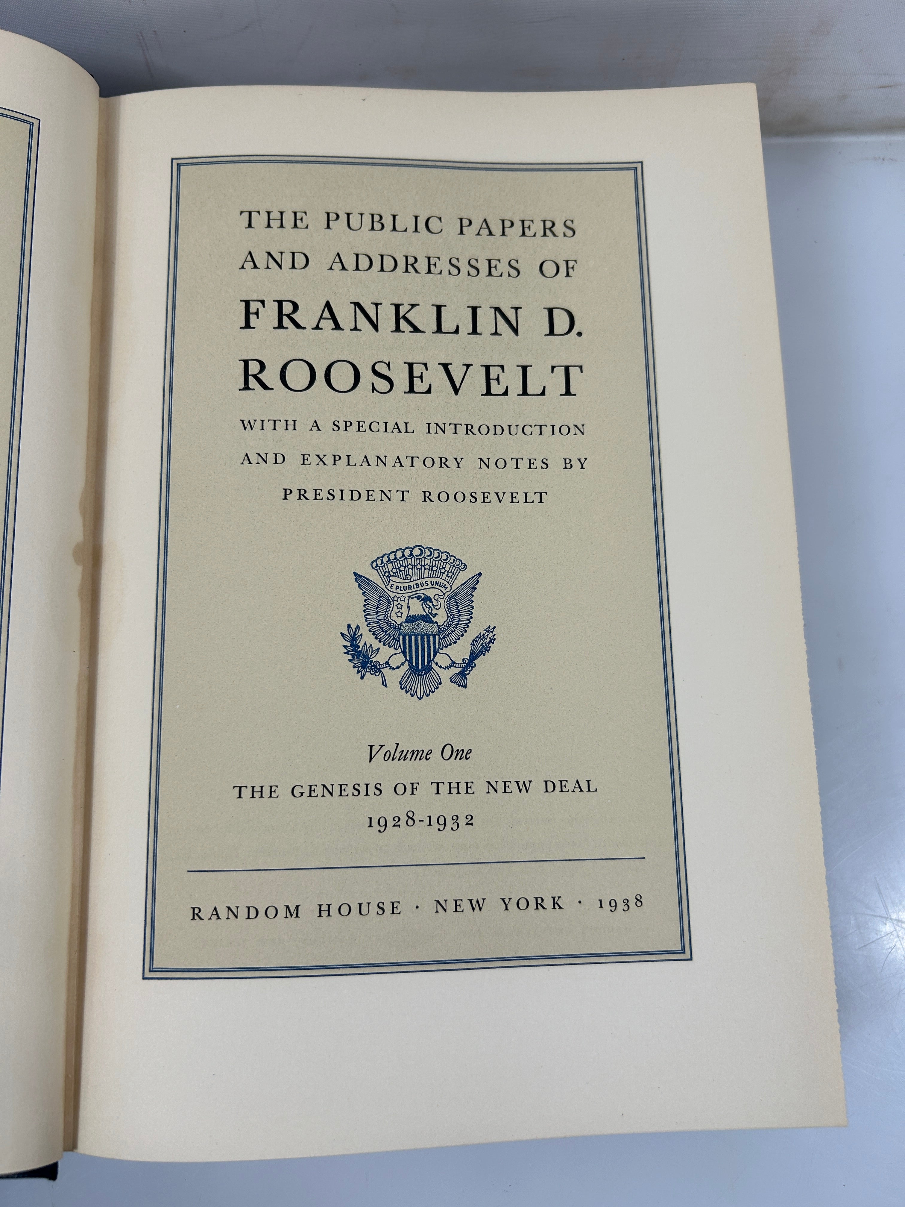 5 Vols The Public Papers & Addresses of FDR by Samuel I Rosenman 1938