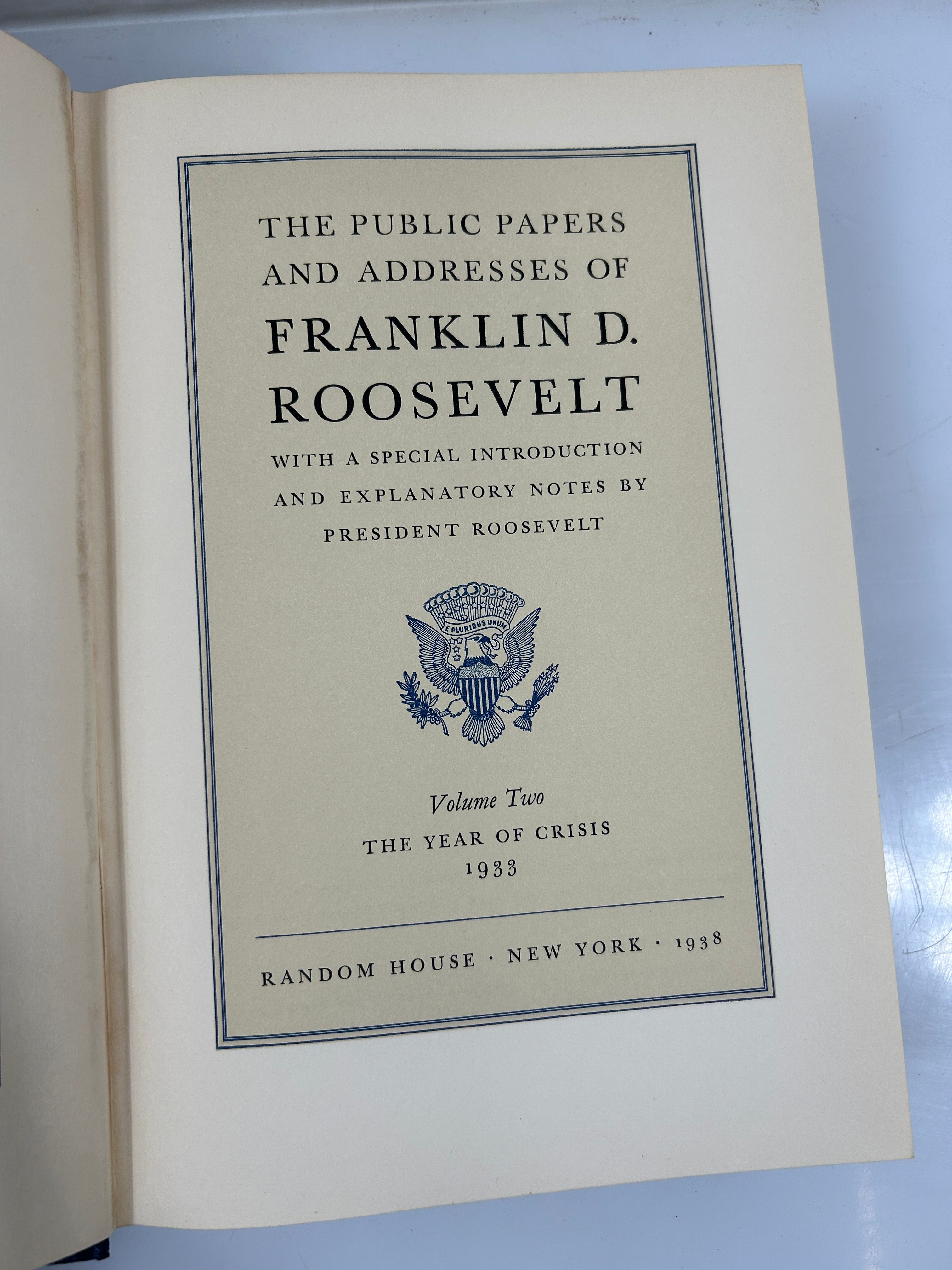 5 Vols The Public Papers & Addresses of FDR by Samuel I Rosenman 1938