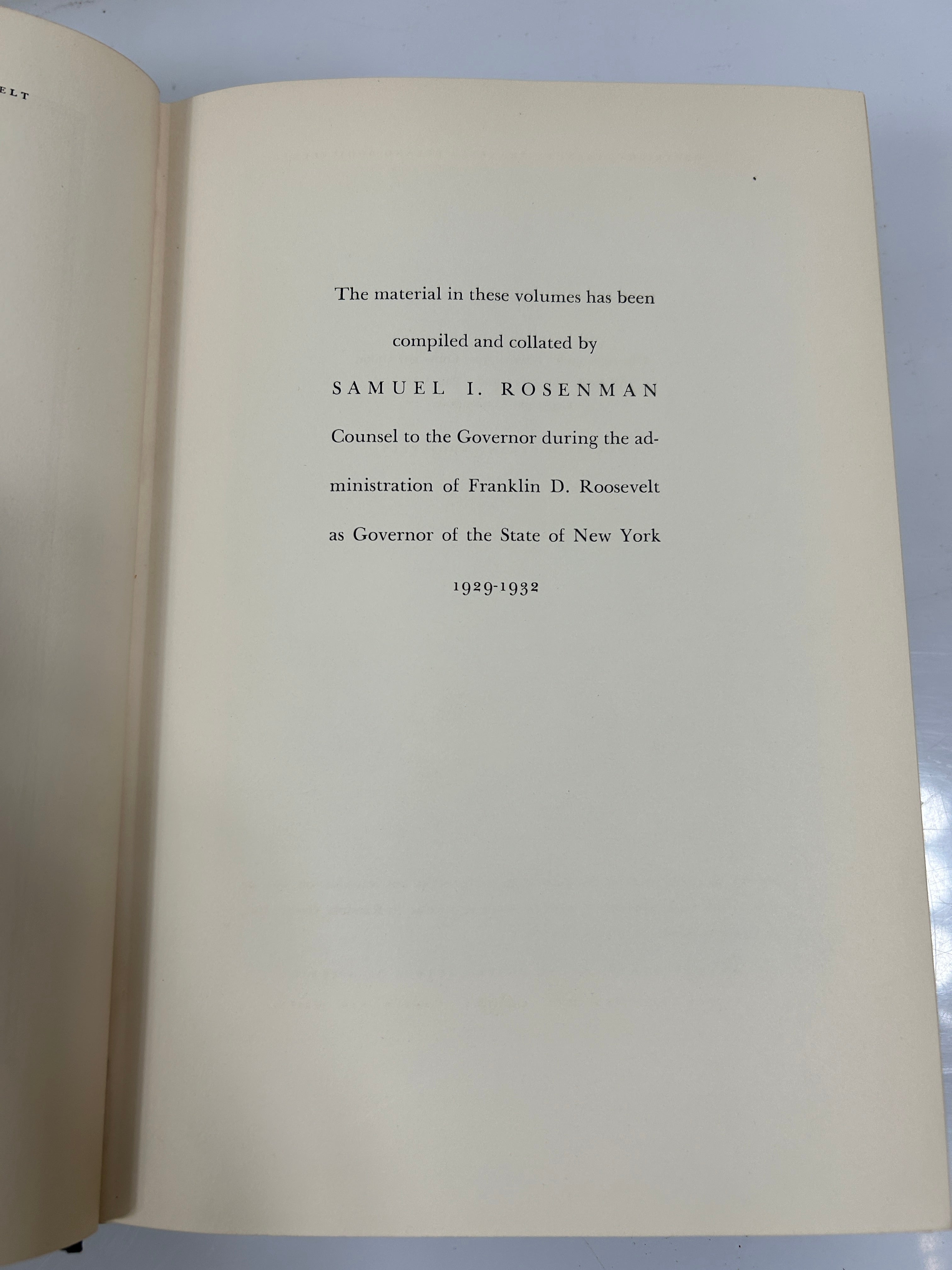 5 Vols The Public Papers & Addresses of FDR by Samuel I Rosenman 1938