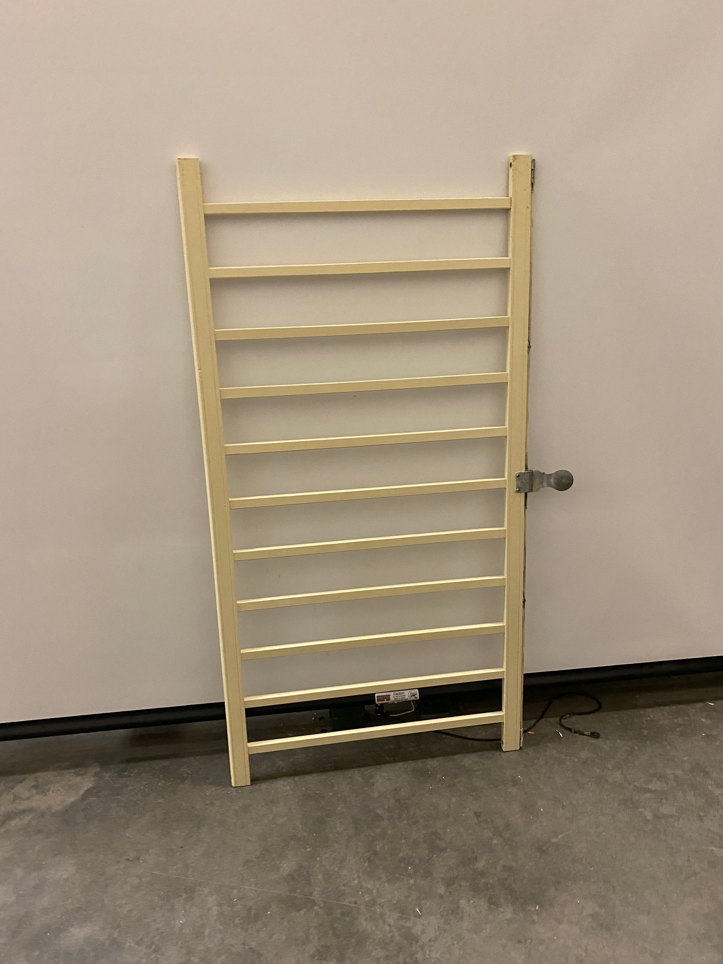 Vintage Wooden Baby Crib Side Panels (Set of 2) Cream Painted Wood *Parts*