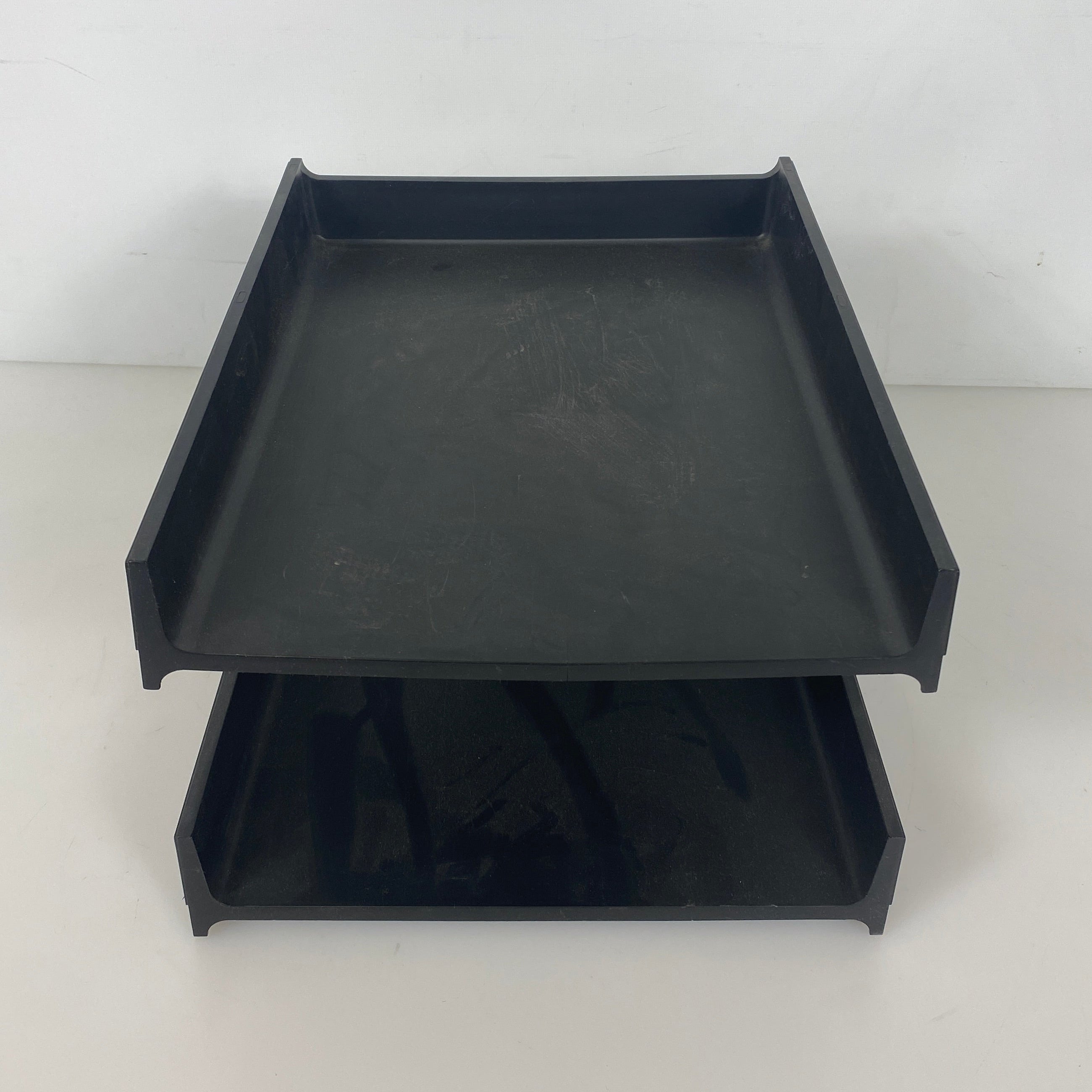 Vintage Eldon Industries 2 Tier Wood Grain Office Desk Organizer