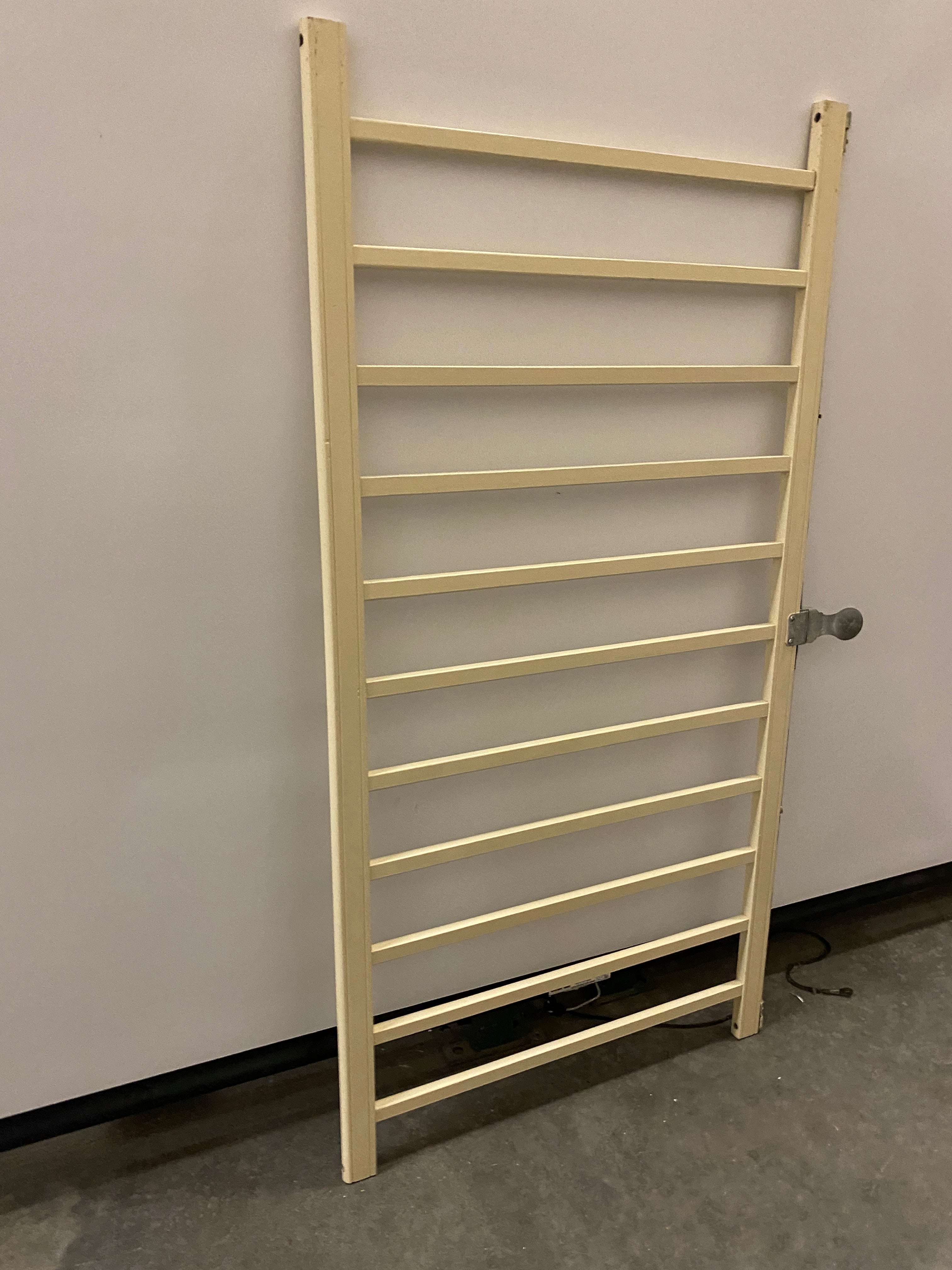 Vintage Wooden Baby Crib Side Panels (Set of 2) Cream Painted Wood *Parts*