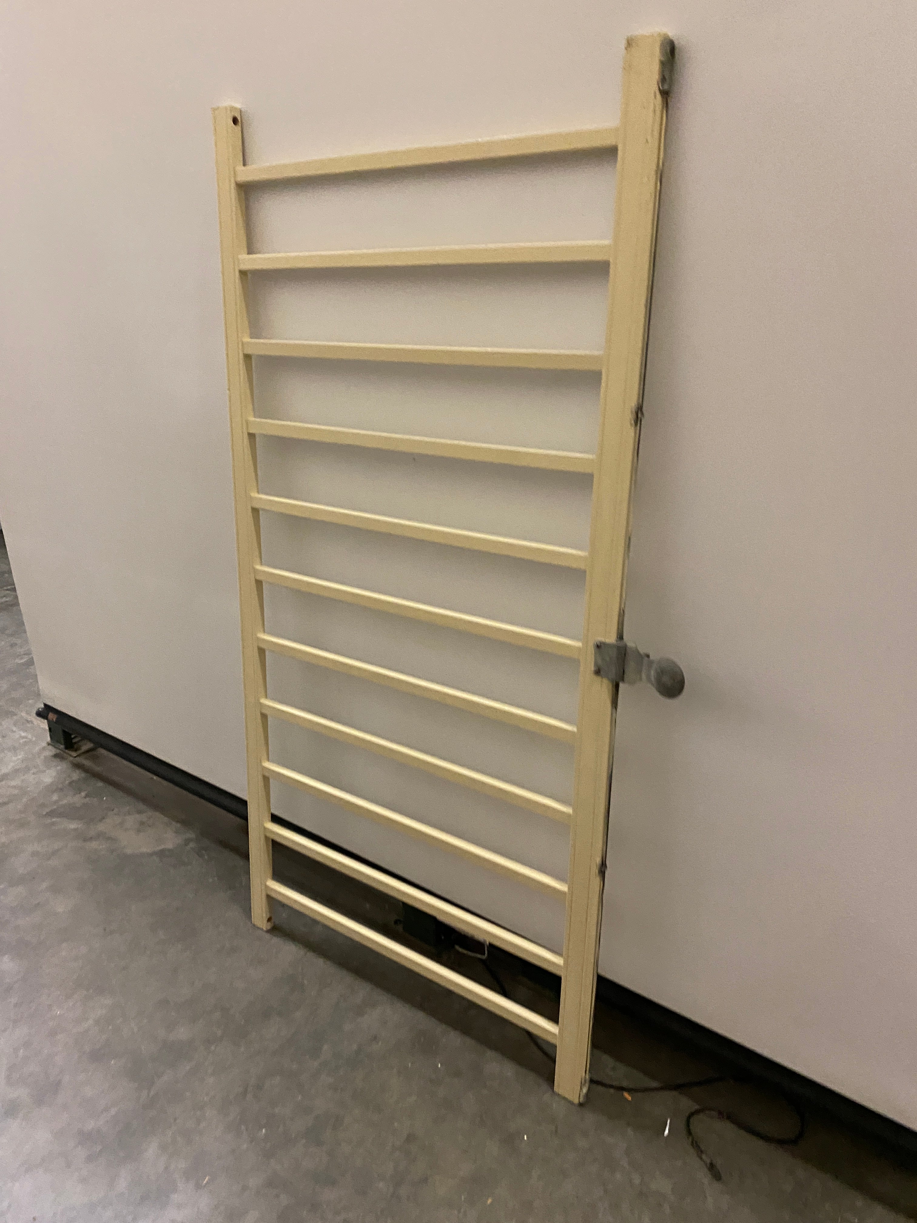Vintage Wooden Baby Crib Side Panels (Set of 2) Cream Painted Wood *Parts*
