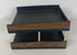 Vintage Eldon Industries 2 Tier Wood Grain Office Desk Organizer