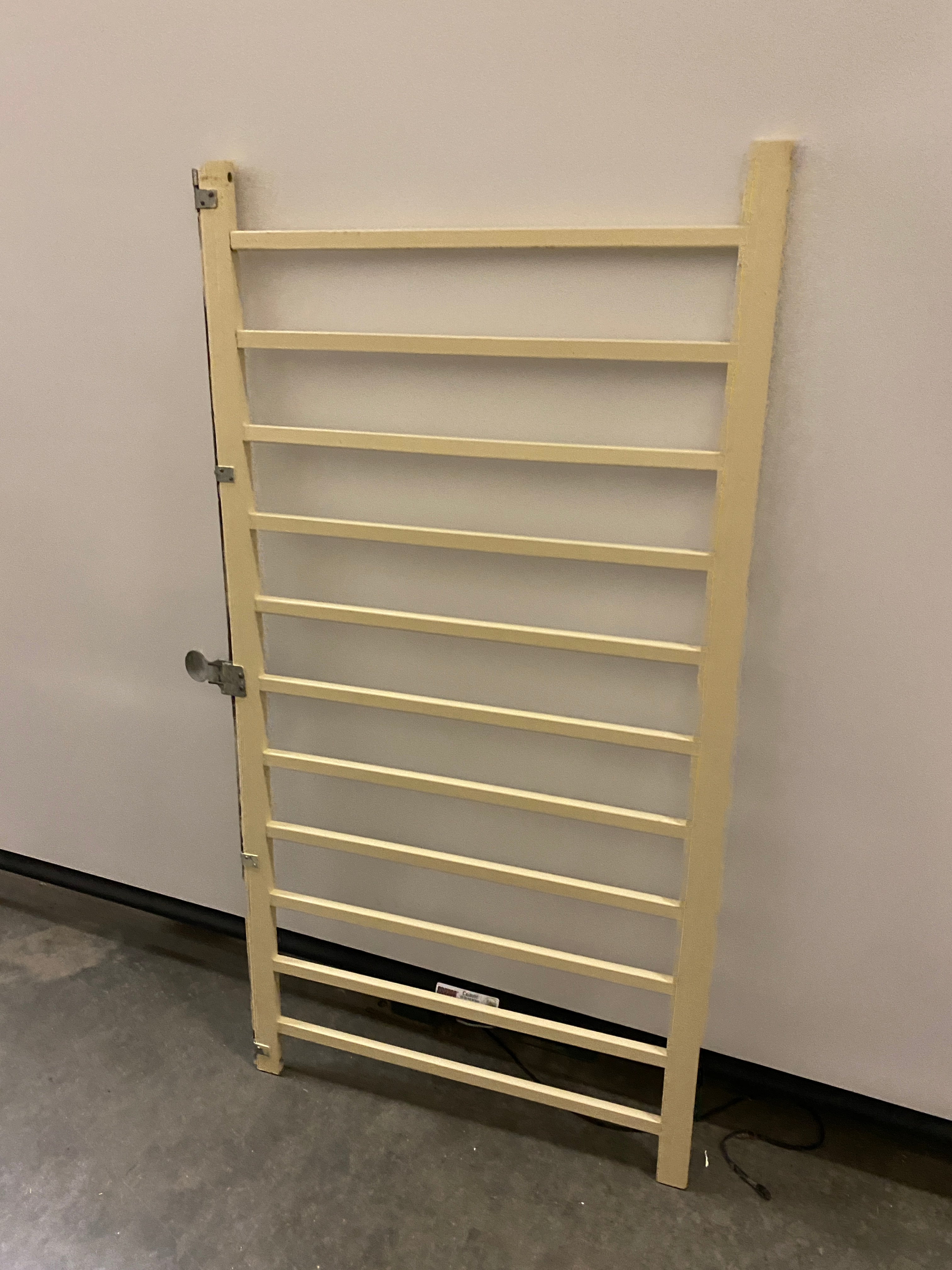 Vintage Wooden Baby Crib Side Panels (Set of 2) Cream Painted Wood *Parts*