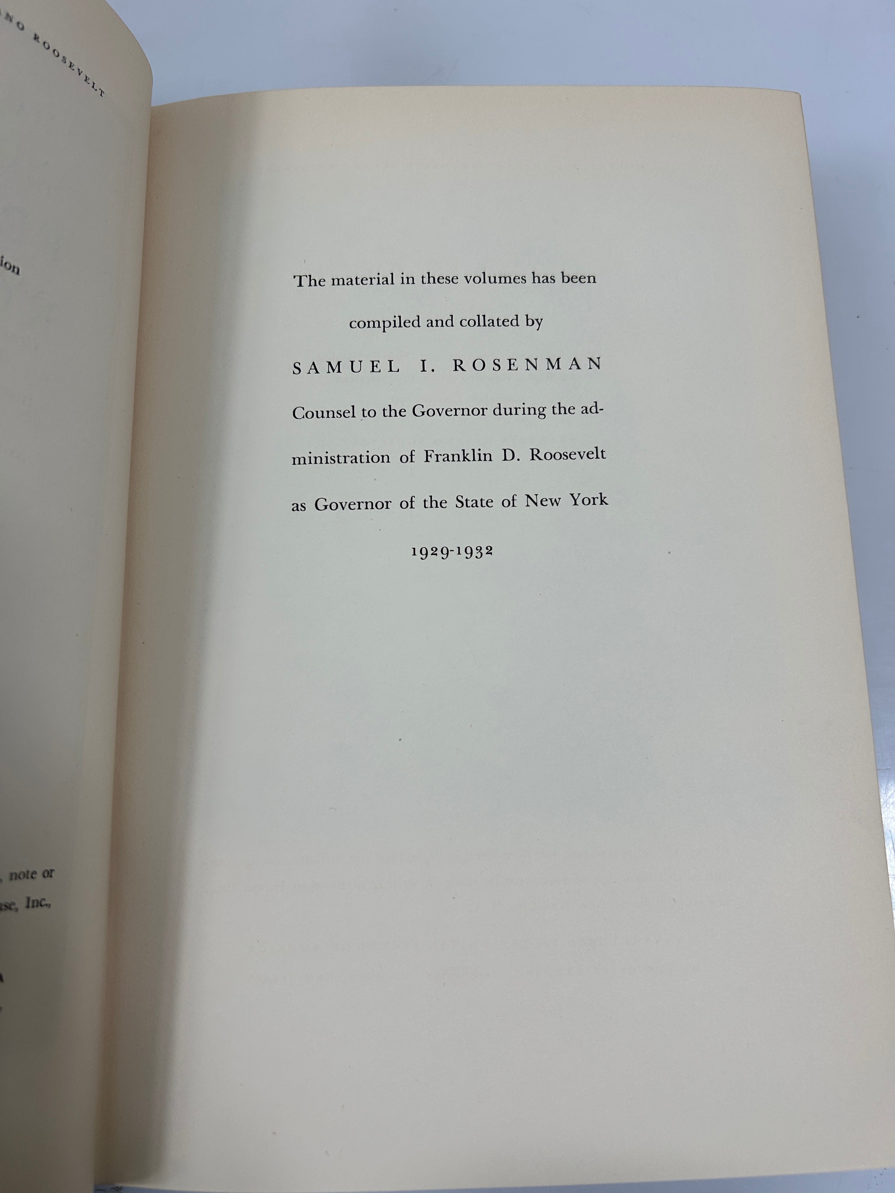 5 Vols The Public Papers & Addresses of FDR by Samuel I Rosenman 1938