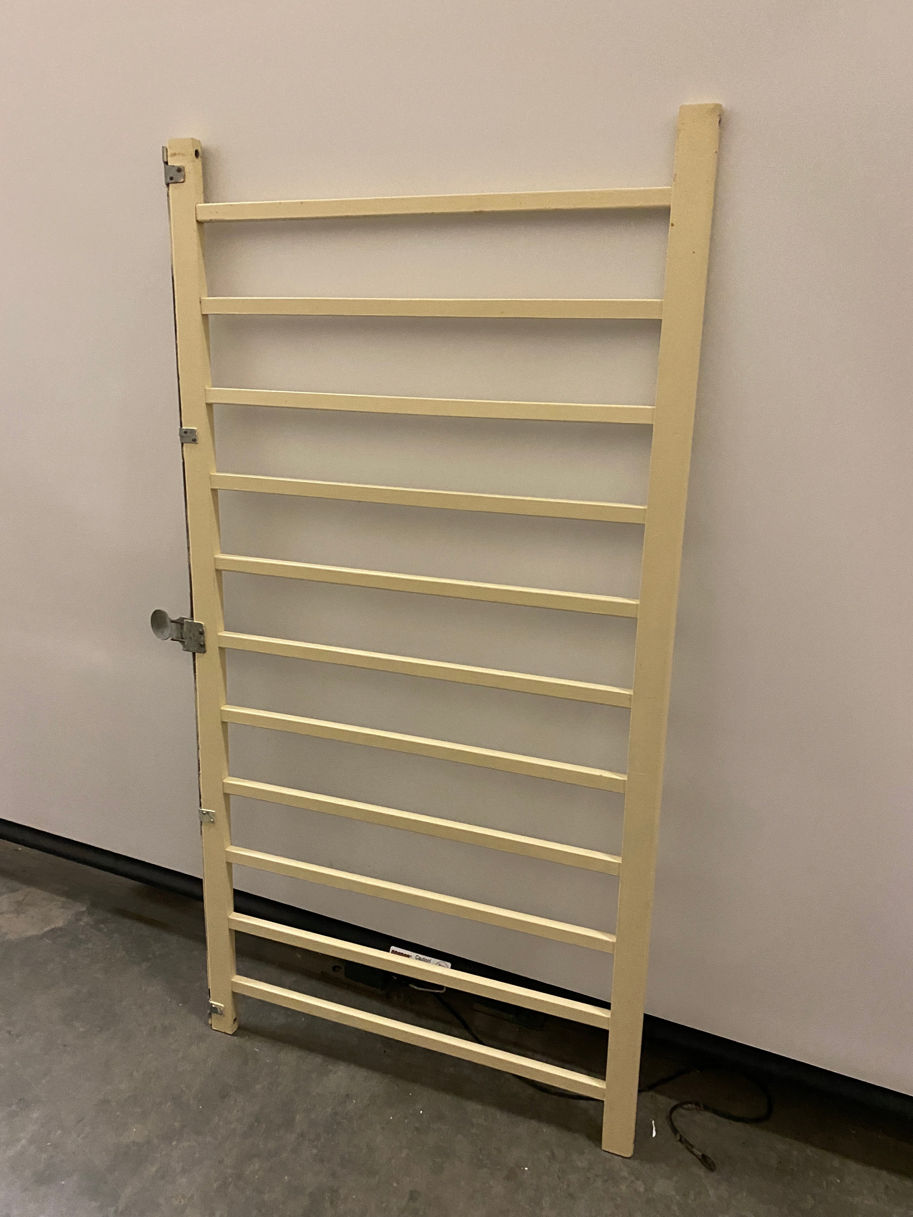 Vintage Wooden Baby Crib Side Panels (Set of 2) Cream Painted Wood *Parts*