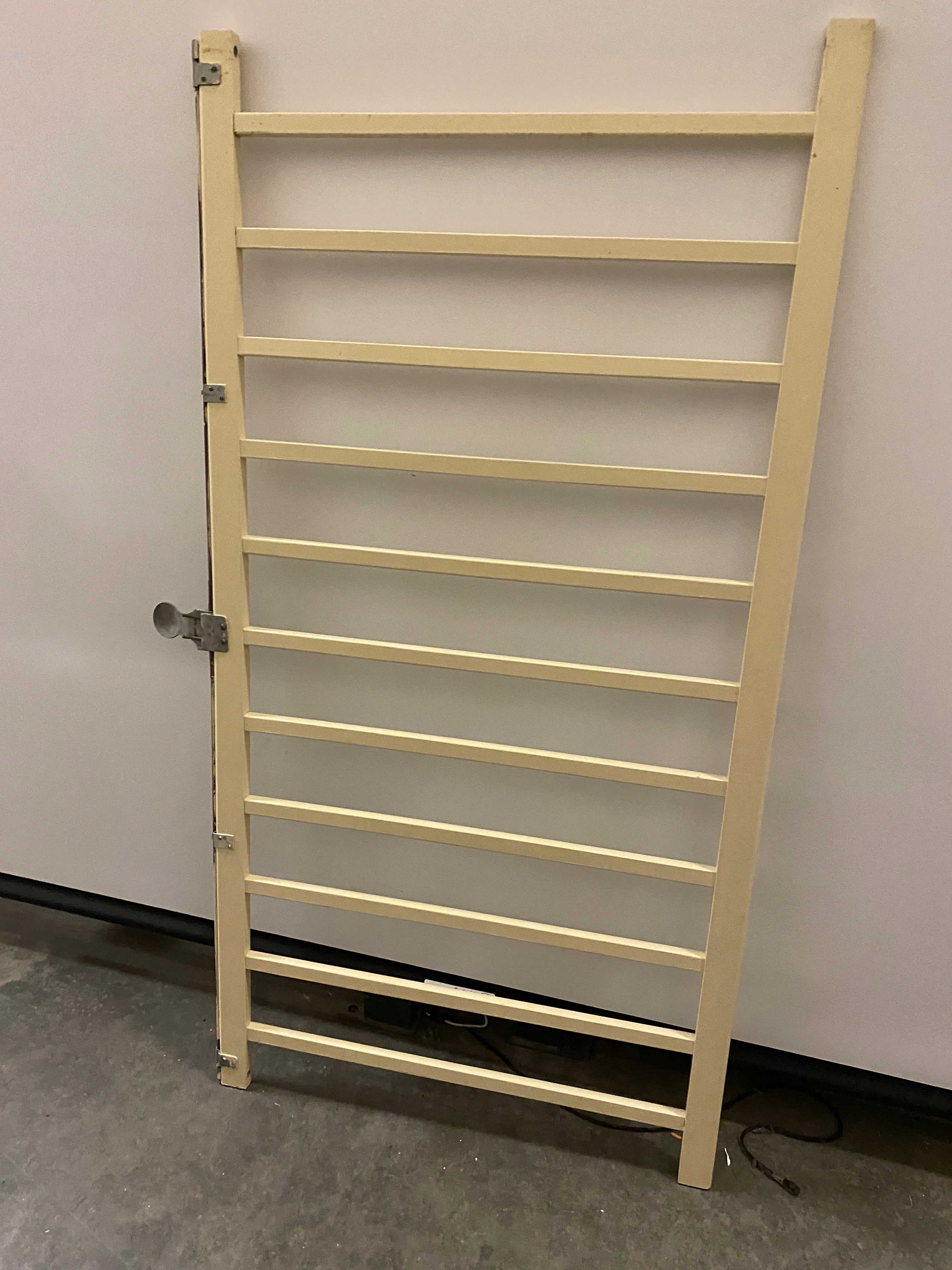 Vintage Wooden Baby Crib Side Panels (Set of 2) Cream Painted Wood *Parts*