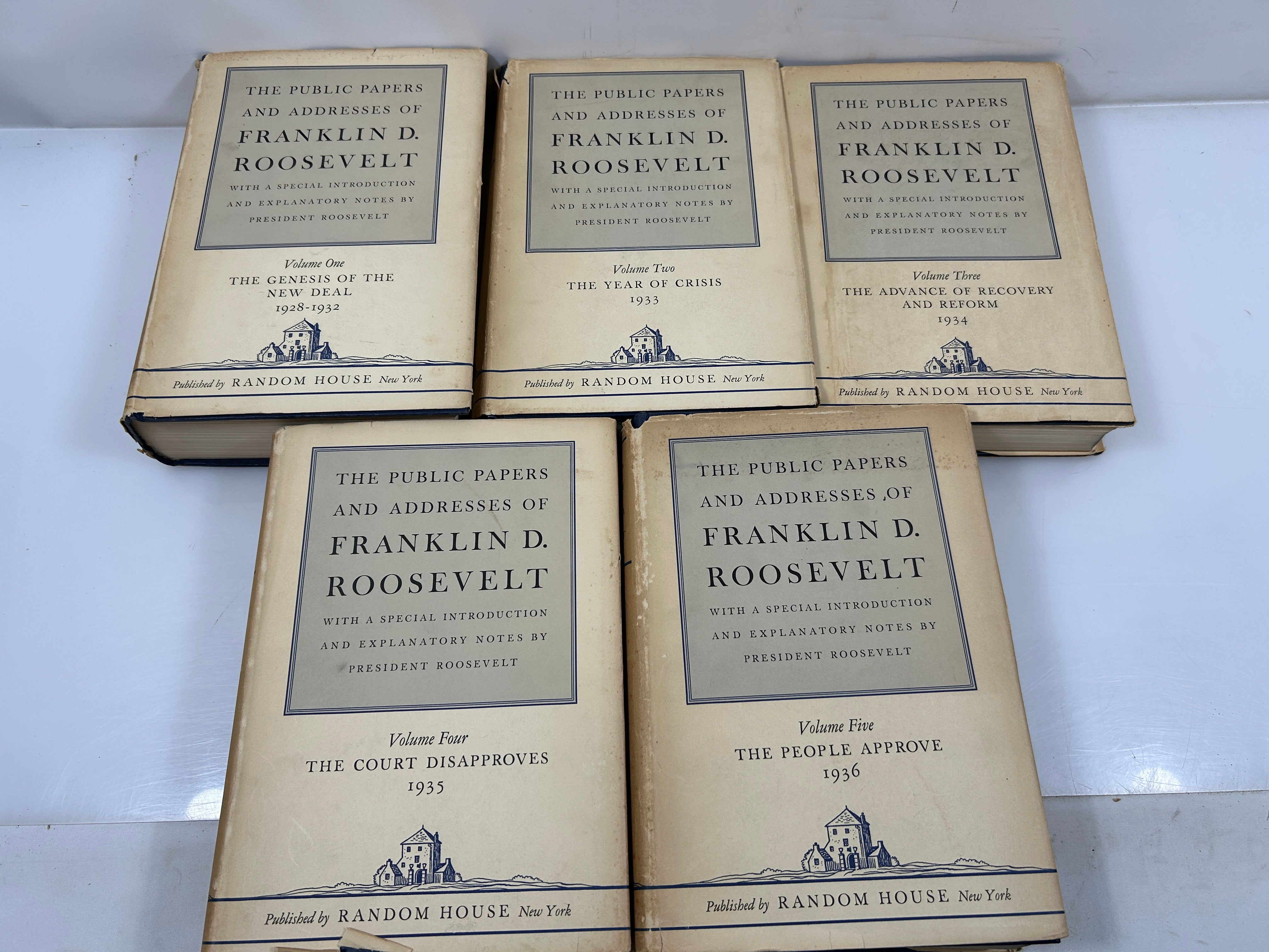 5 Vols The Public Papers & Addresses of FDR by Samuel I Rosenman 1938
