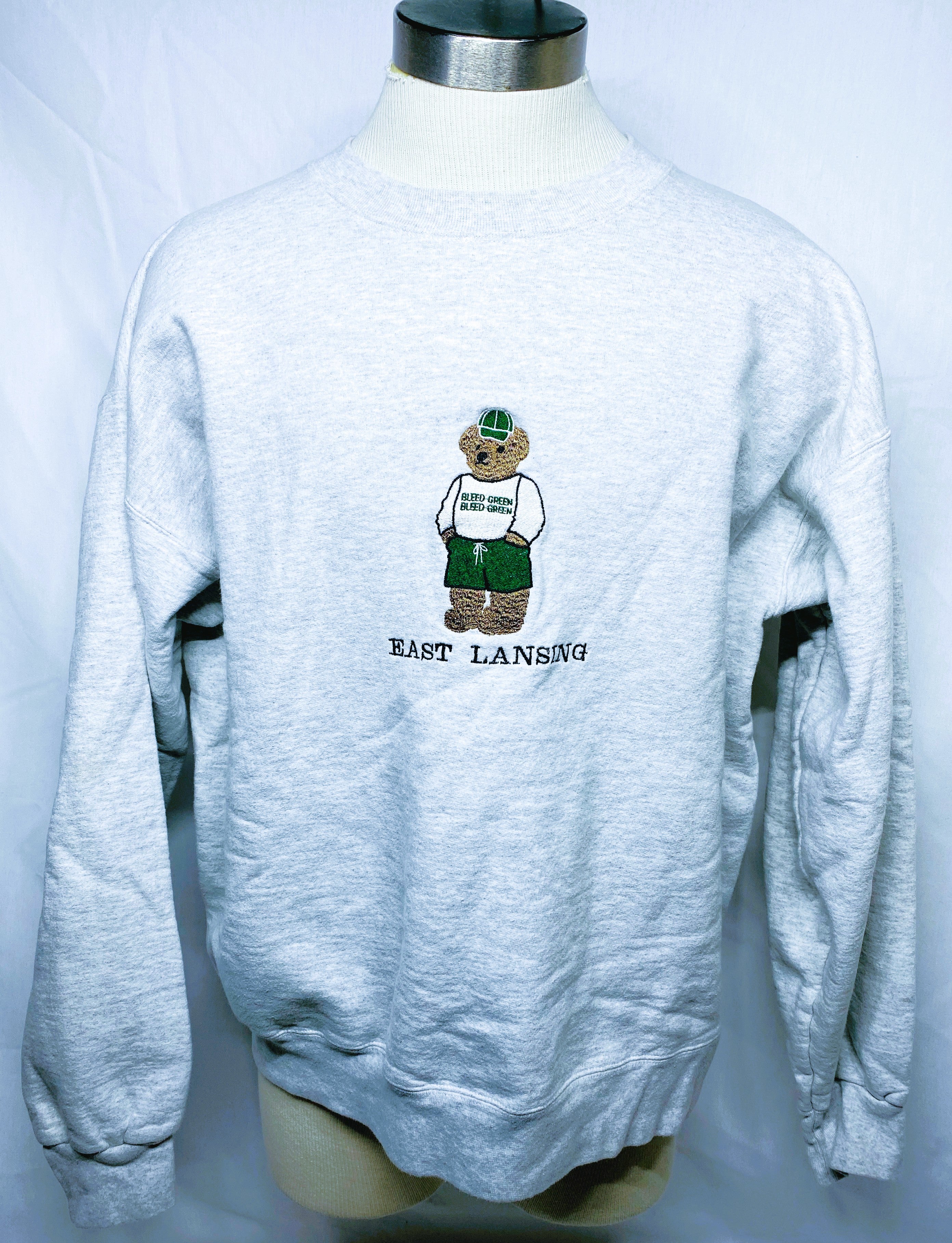 Bluthreads and Co. East Lansing Teddy Bear Crewneck Sweatshirt