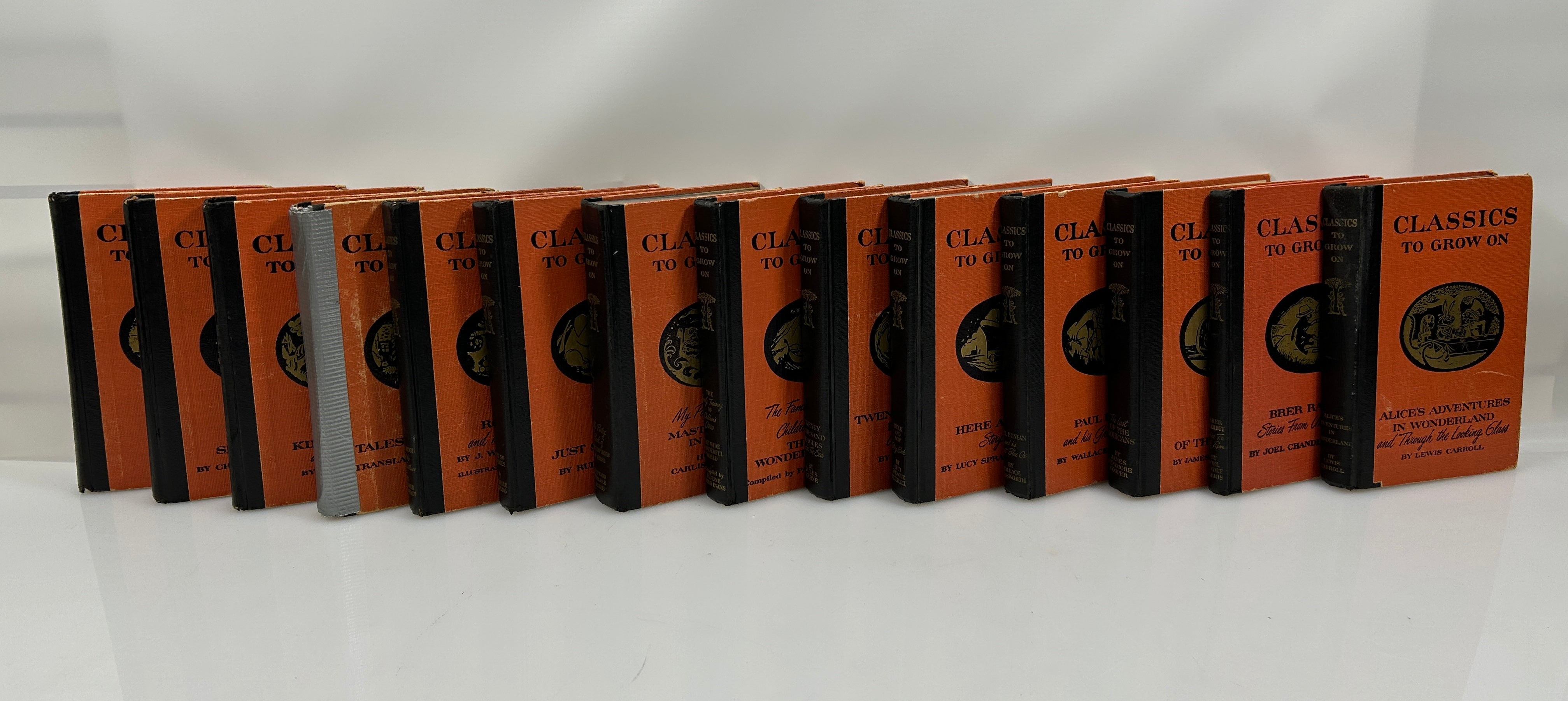Lot of 14 Vtg Classics to Grow On 1926-56 incl Cooper/Verne/Carroll/Kipling HC
