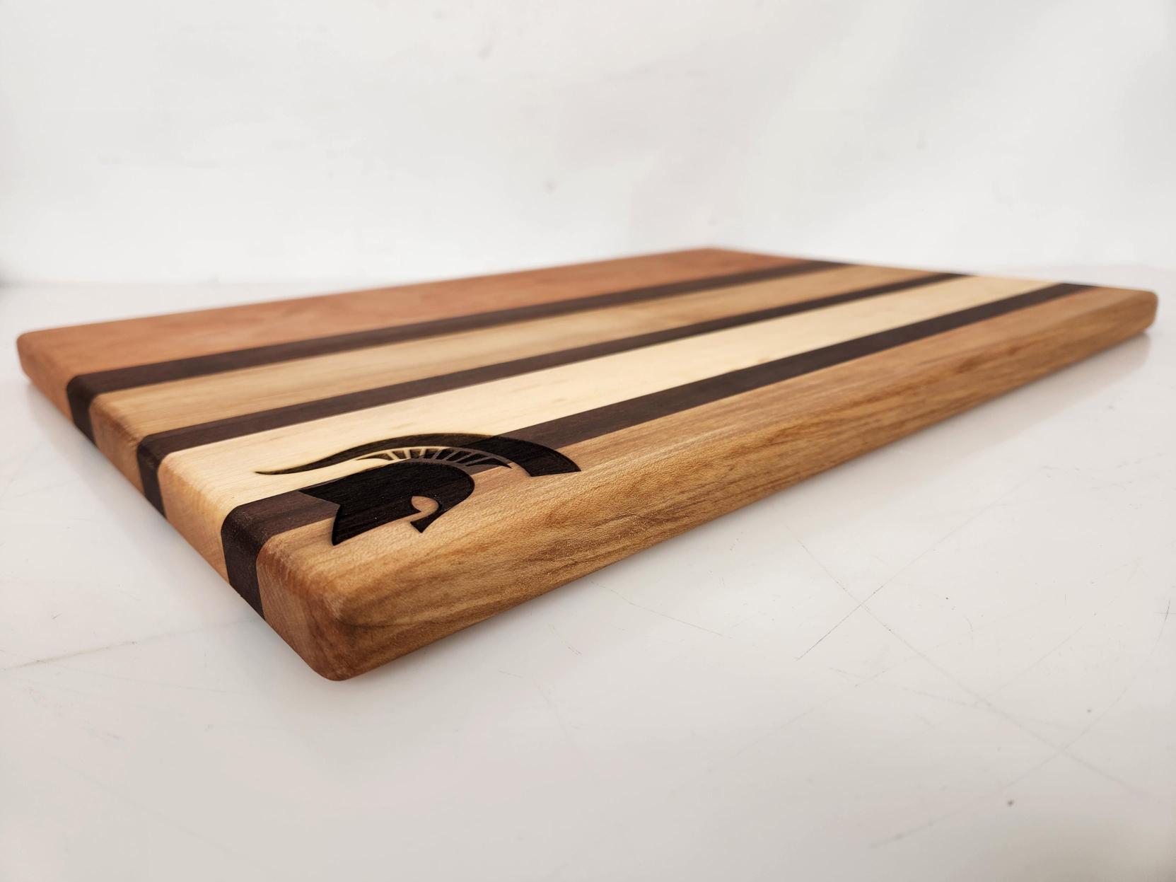 MSU Shadows Large Cutting Board Spartan Head Style 3