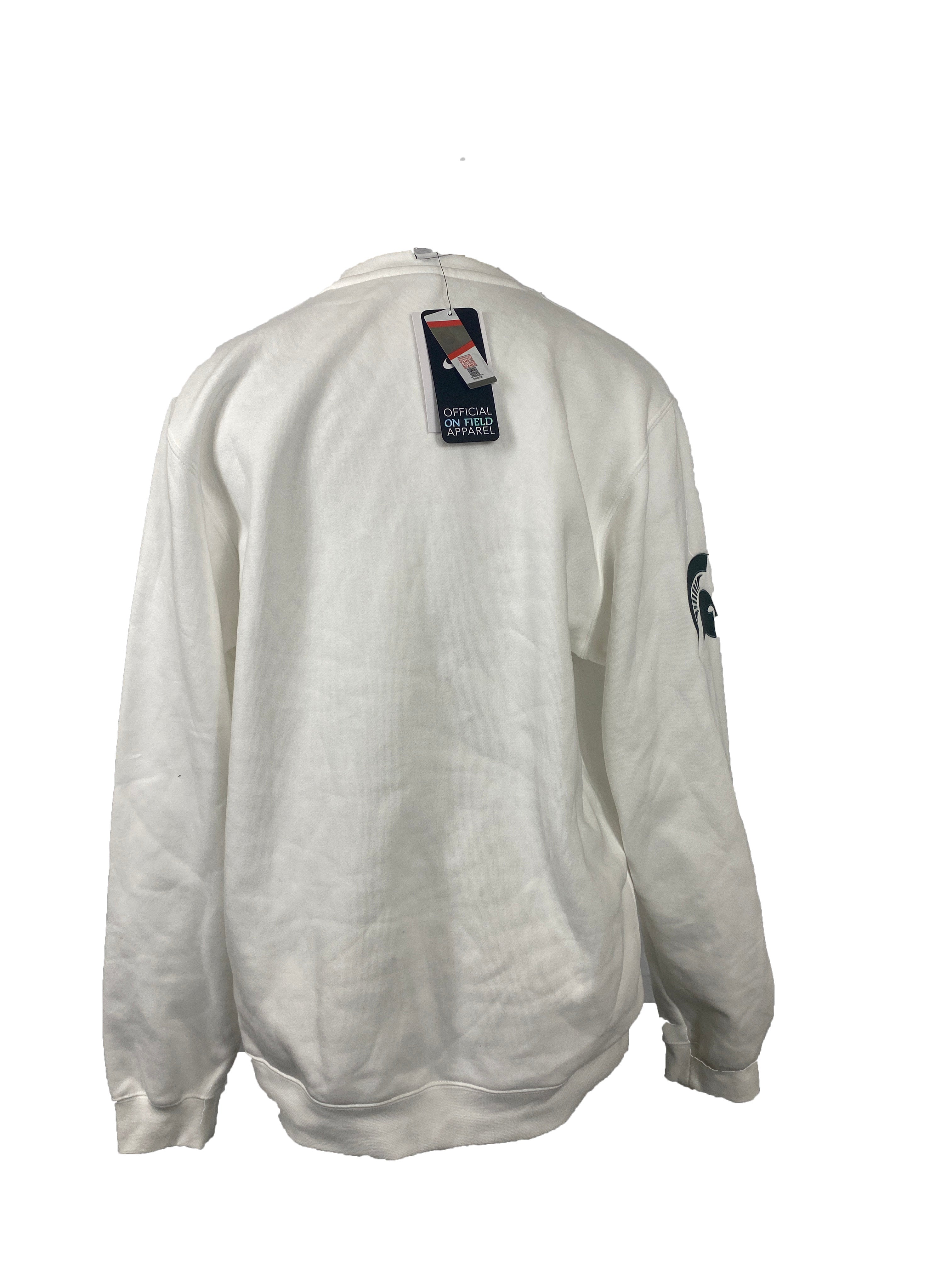 Nike White MSU Sweatshirt Men's Size M