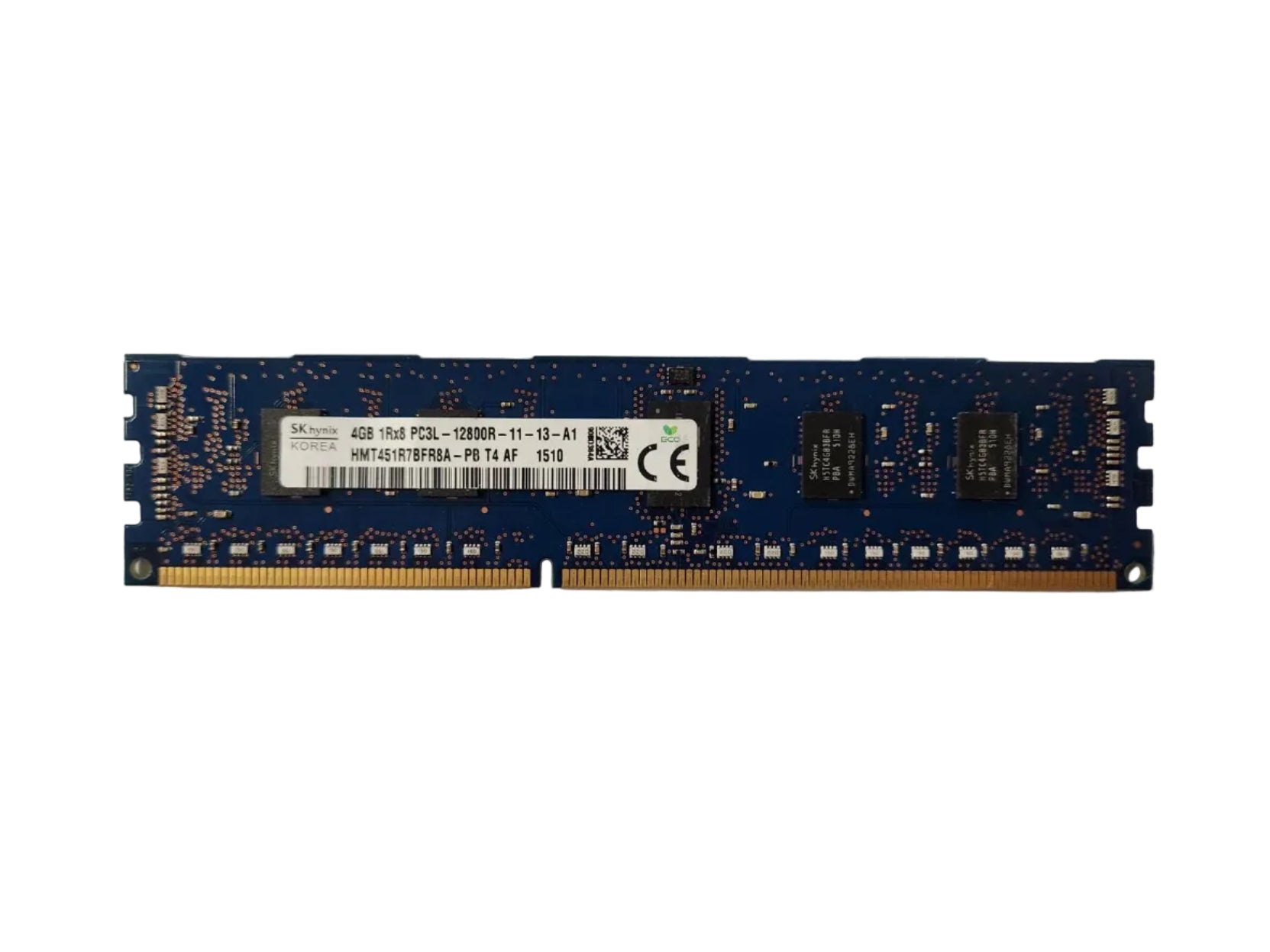4GB 1Rx8 PC3-12800 DDR3-1600 ECC Registered Low Voltage RAM