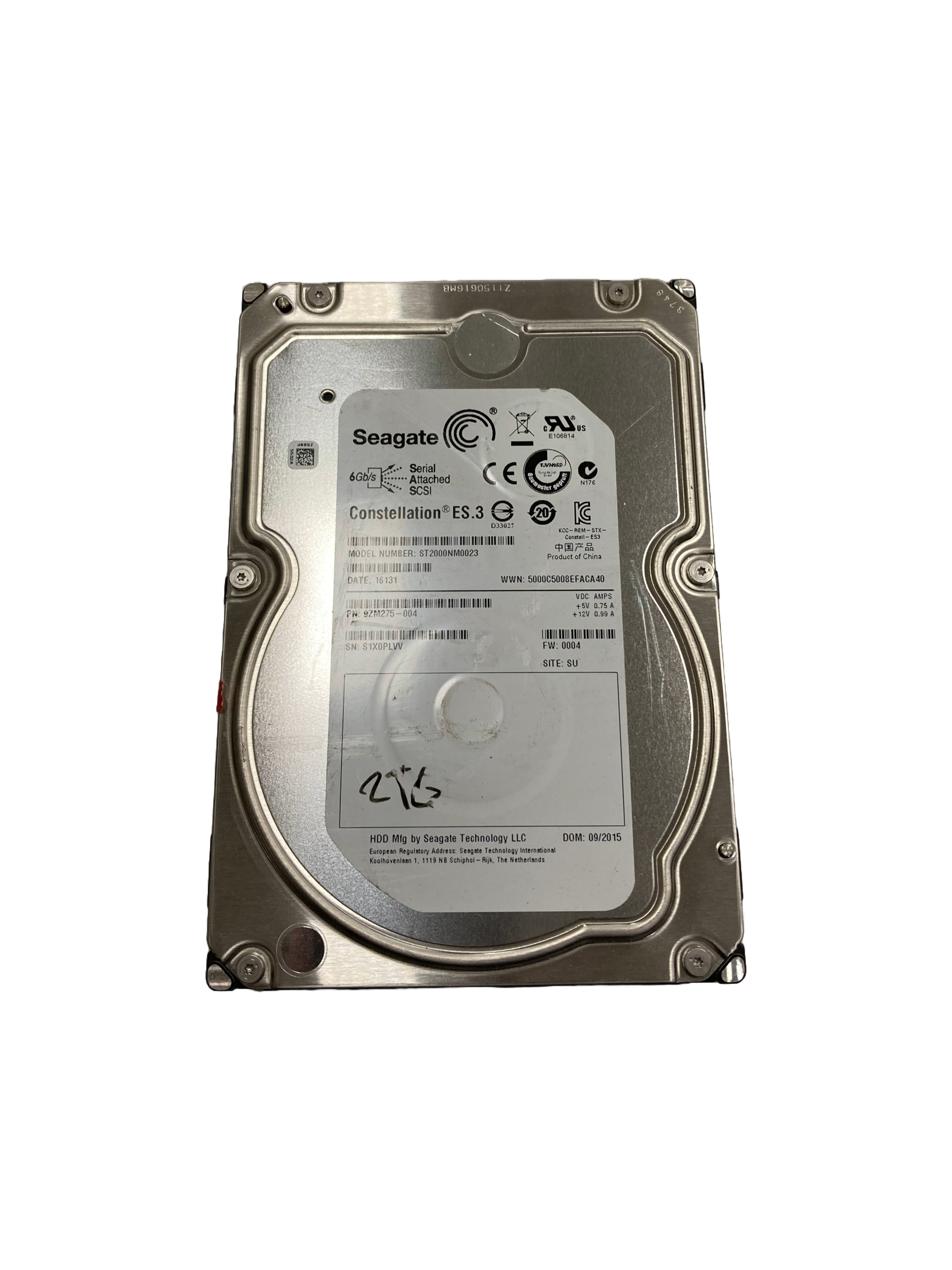 2TB HDD 3.5" 7200rpm SAS Hard Drive for Servers