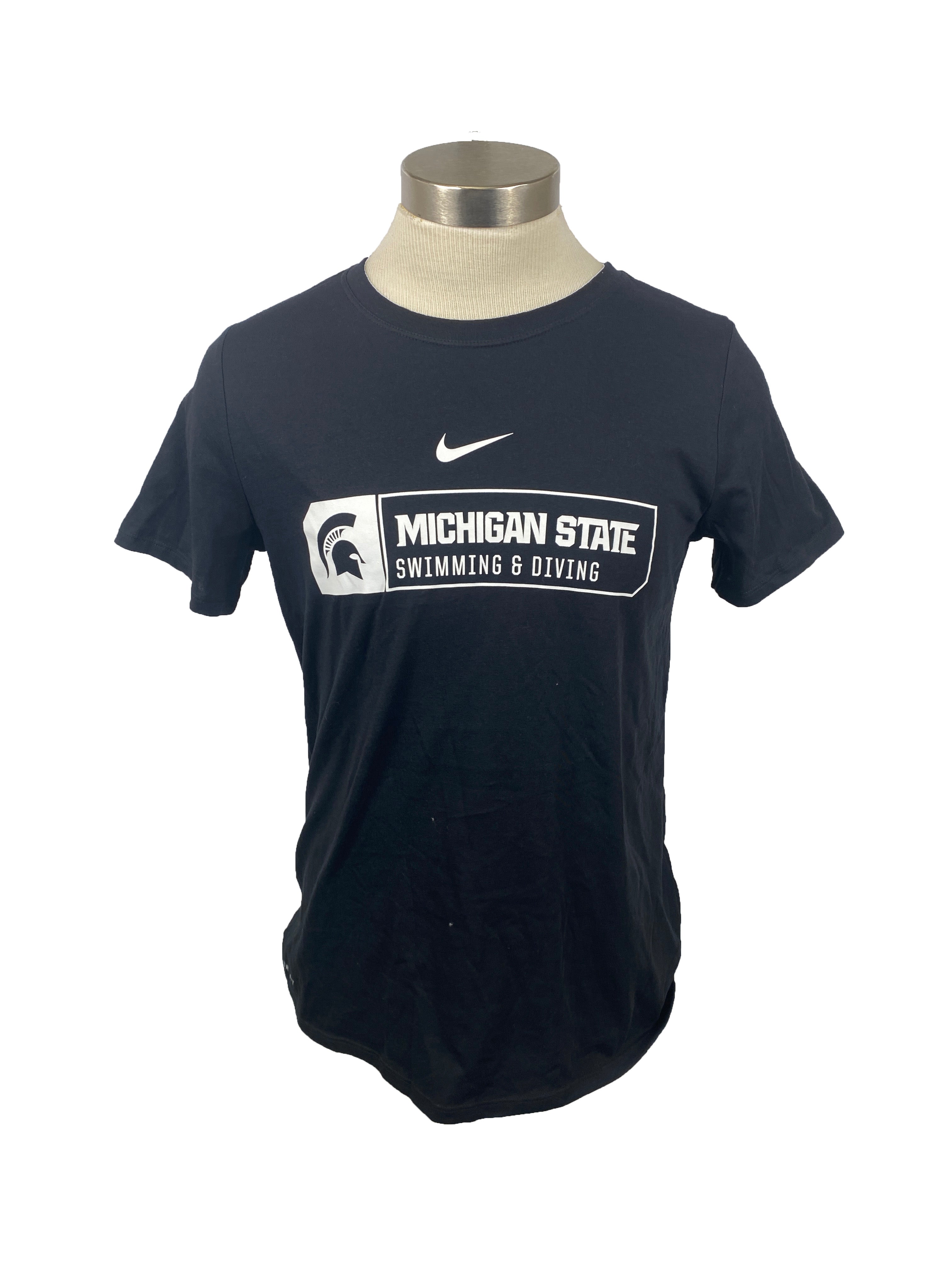 Nike Black MSU Swim and Dive T-Shirt Men's Size L