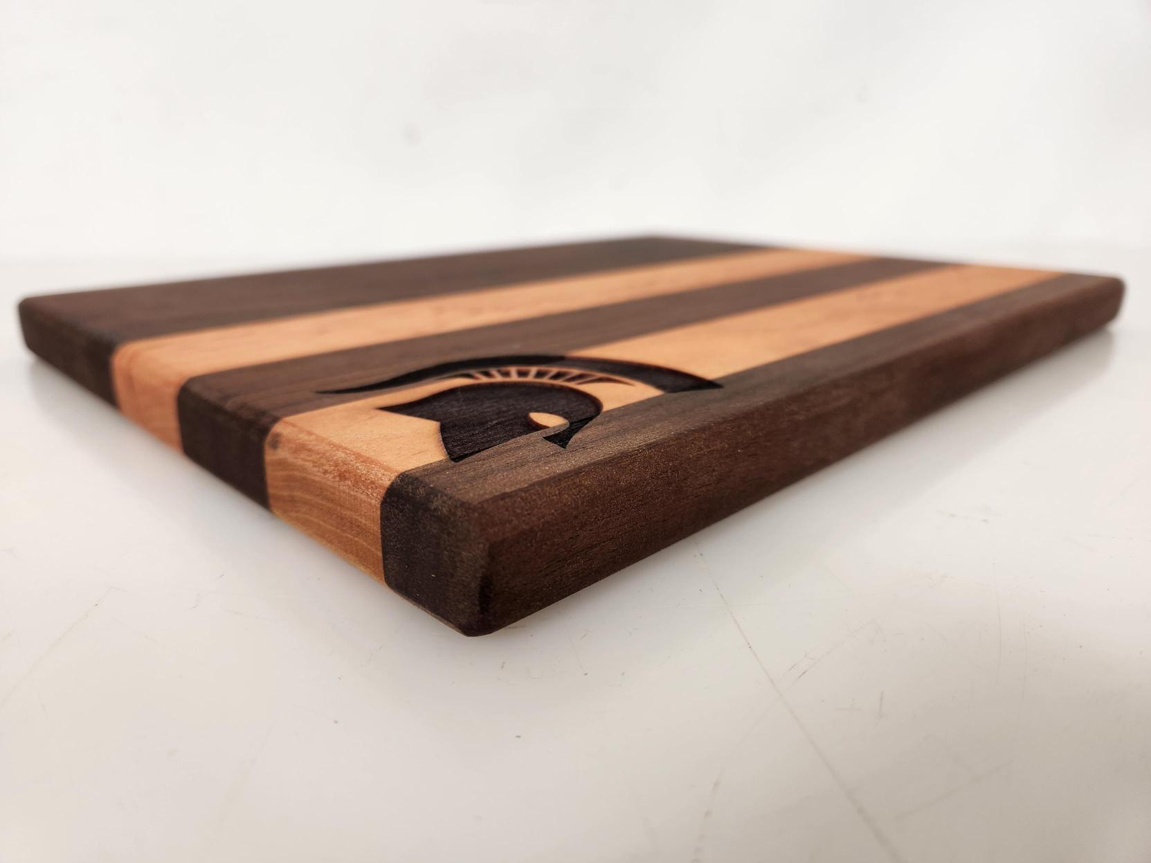 MSU Shadows Small Cutting Board Spartan Head Style 1
