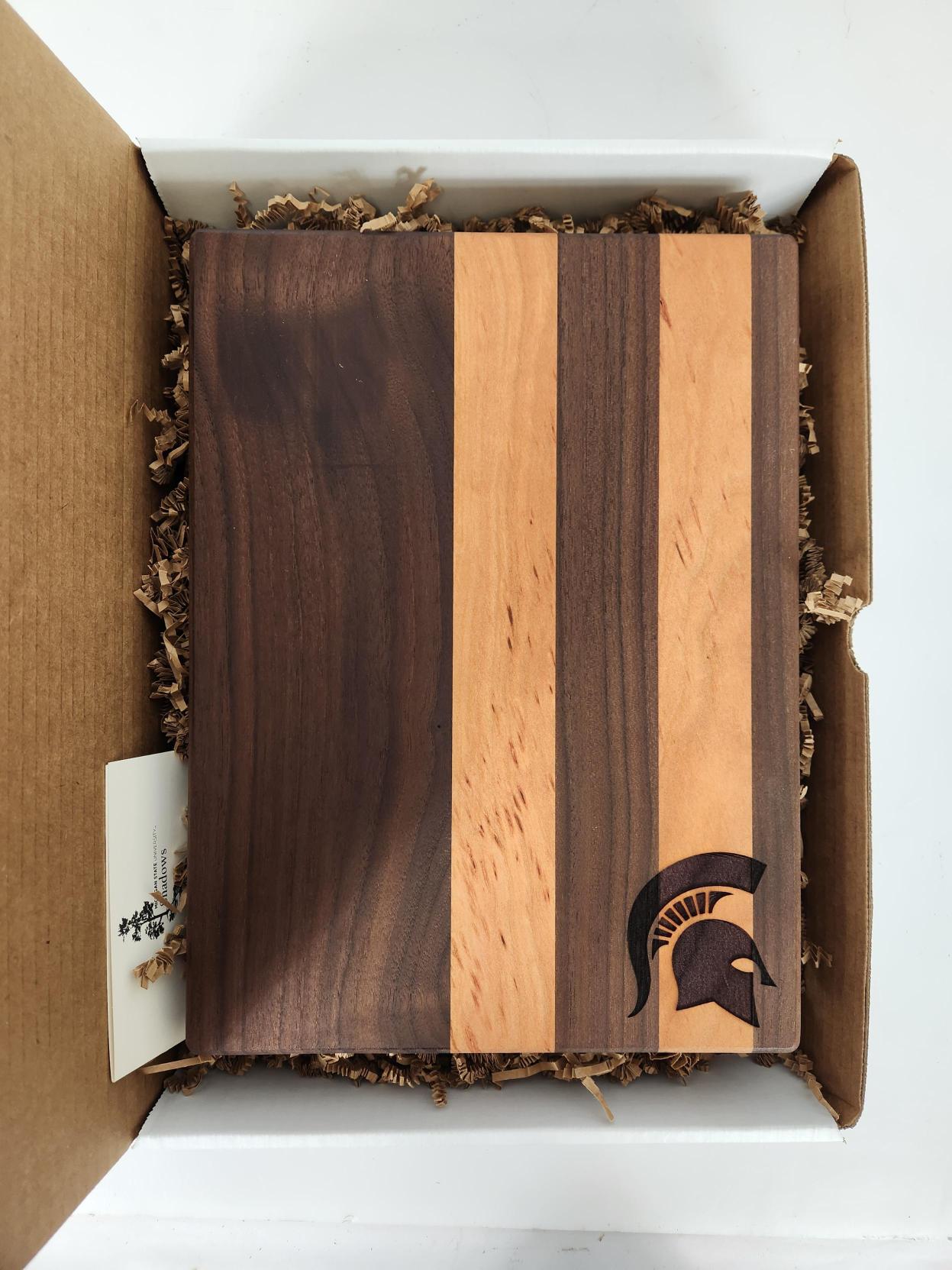 MSU Shadows Small Cutting Board Spartan Head Style 1