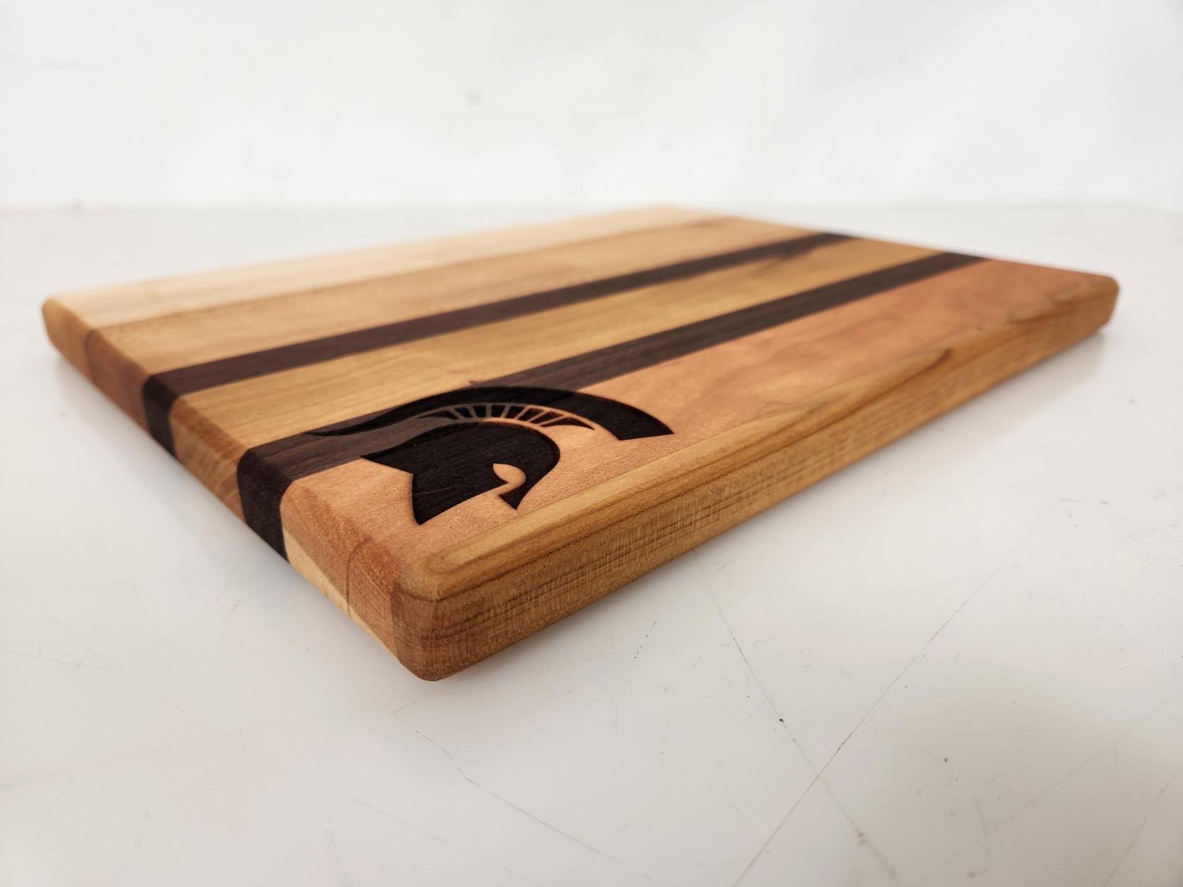 MSU Shadows Small Cutting Board Spartan Head Style 3