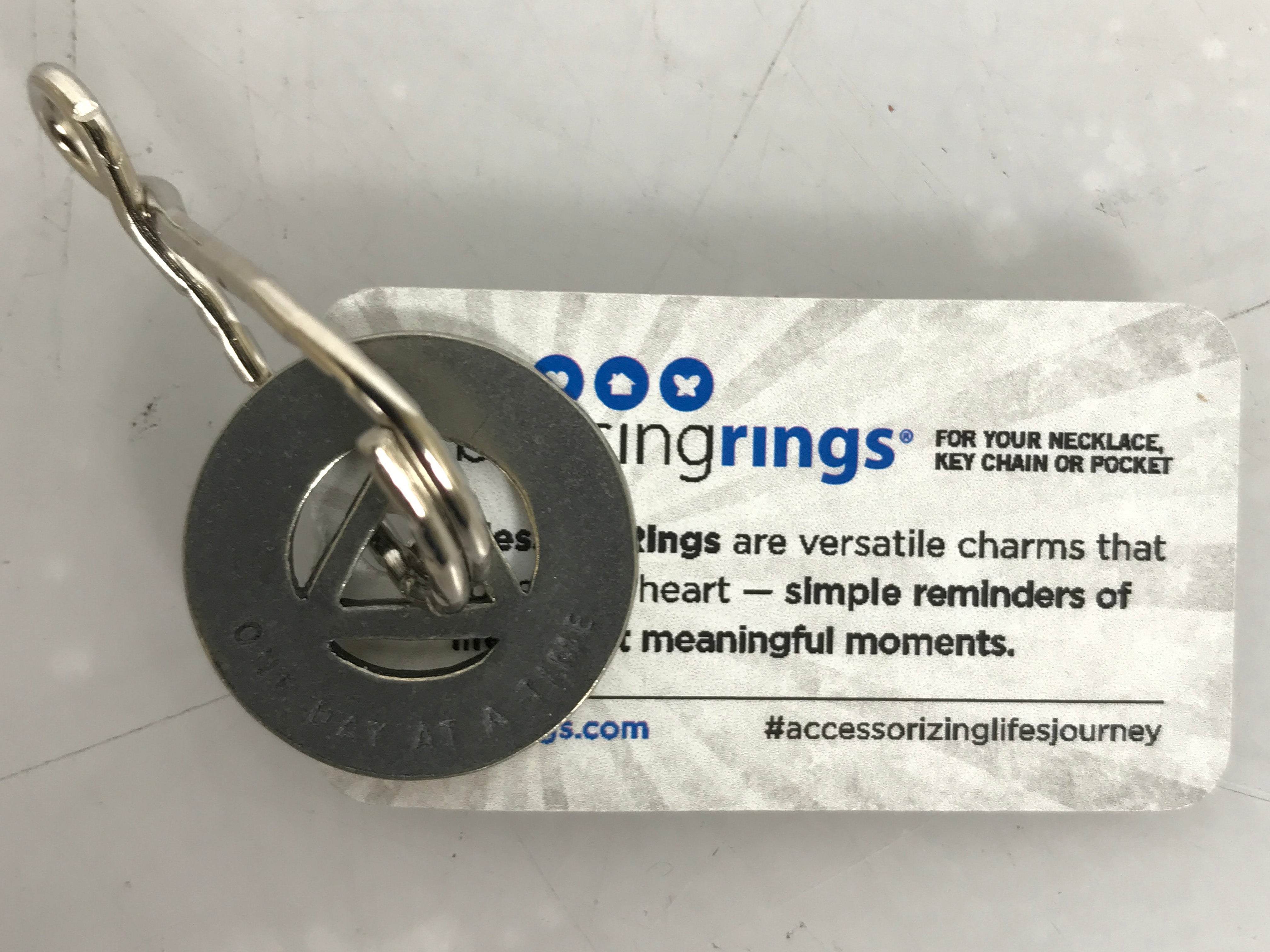 WHD BlessingRings "Sobriety" Keychain