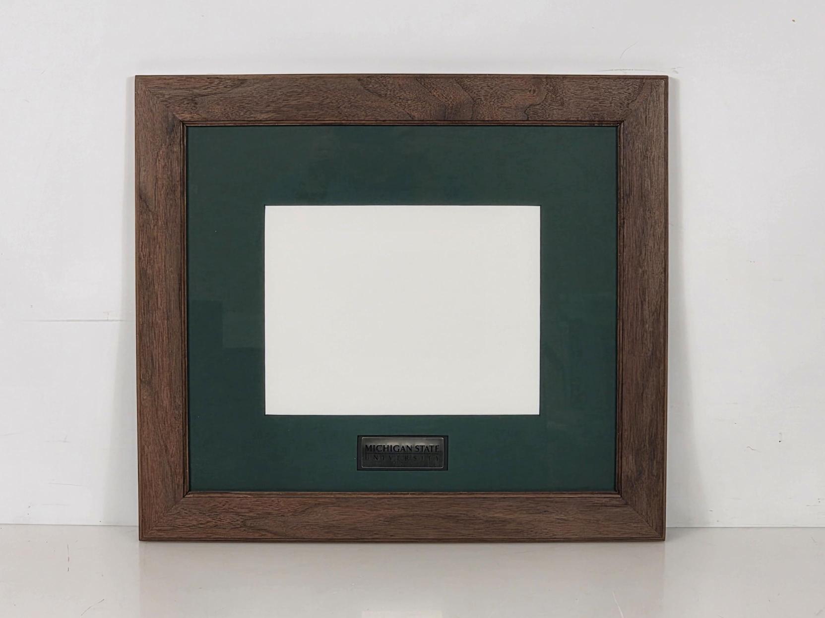 MSU Shadows Walnut Bachelor/Master Diploma Frame with MSU Engraved Plaque