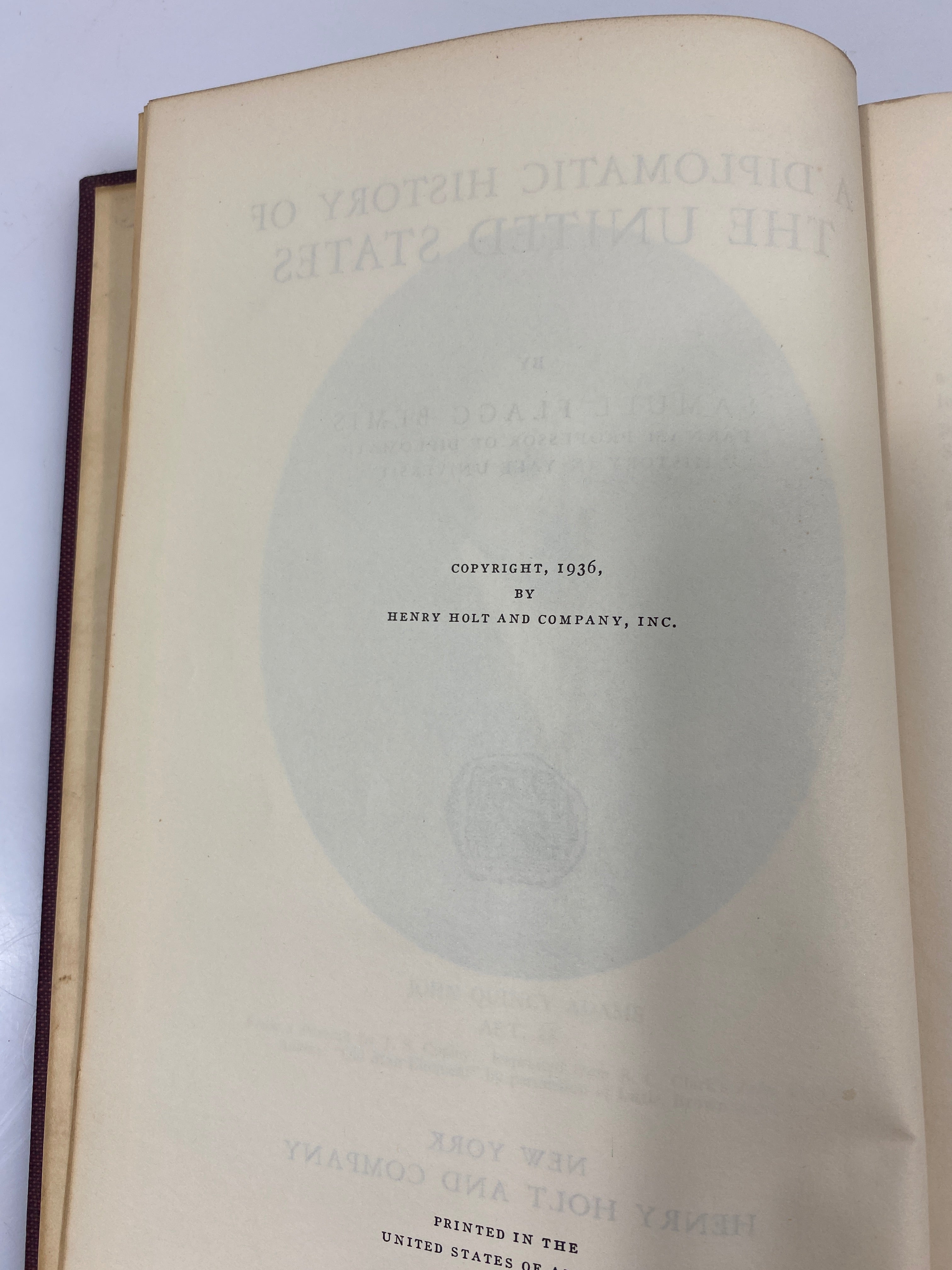 A Diplomatic History of the United States by Bemis 1936 HC
