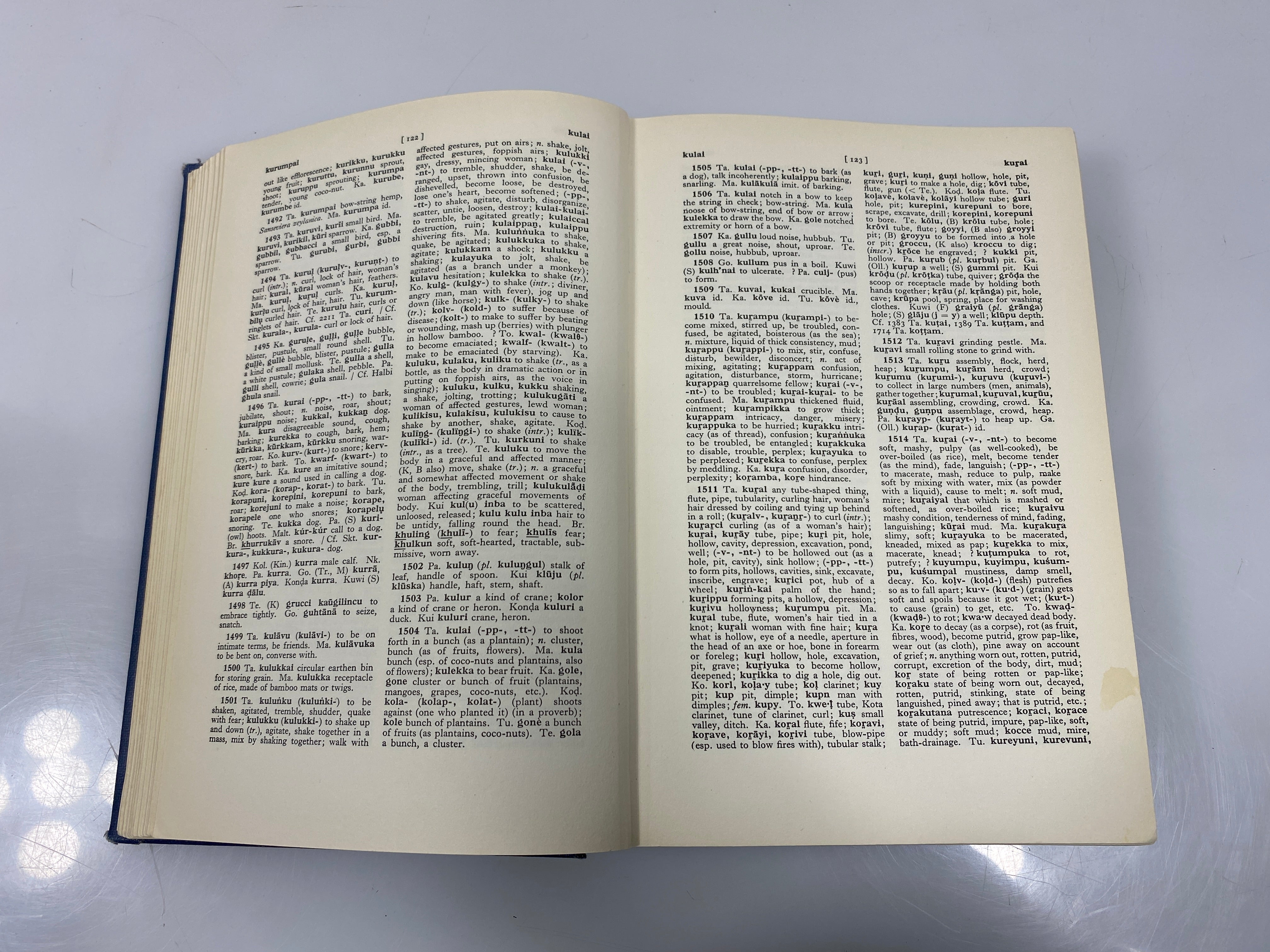 A Dravidian Etymological Dictionary by Burrow/Emeneau Ex-library 1966 HC