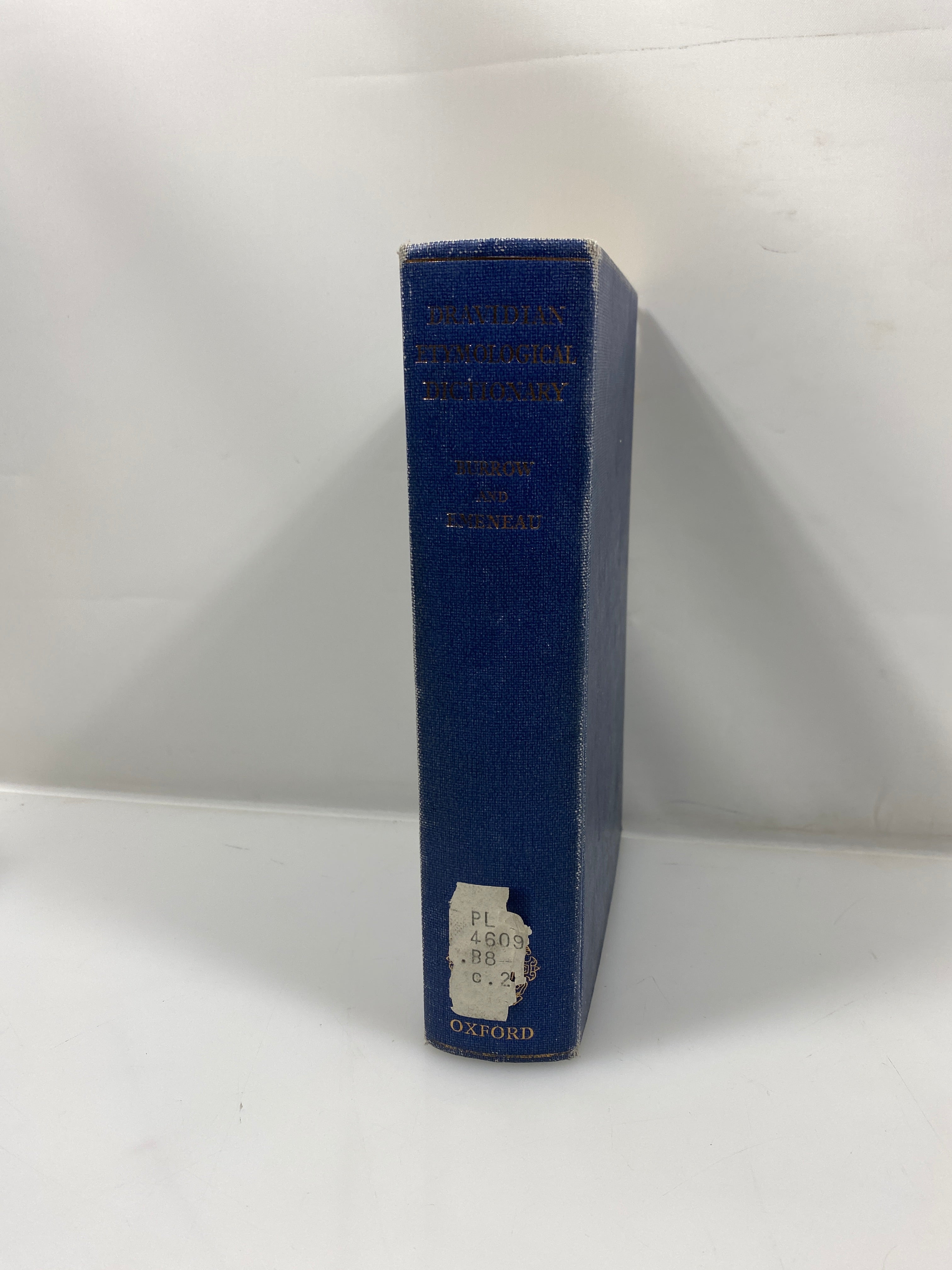 A Dravidian Etymological Dictionary by Burrow/Emeneau Ex-library 1966 HC